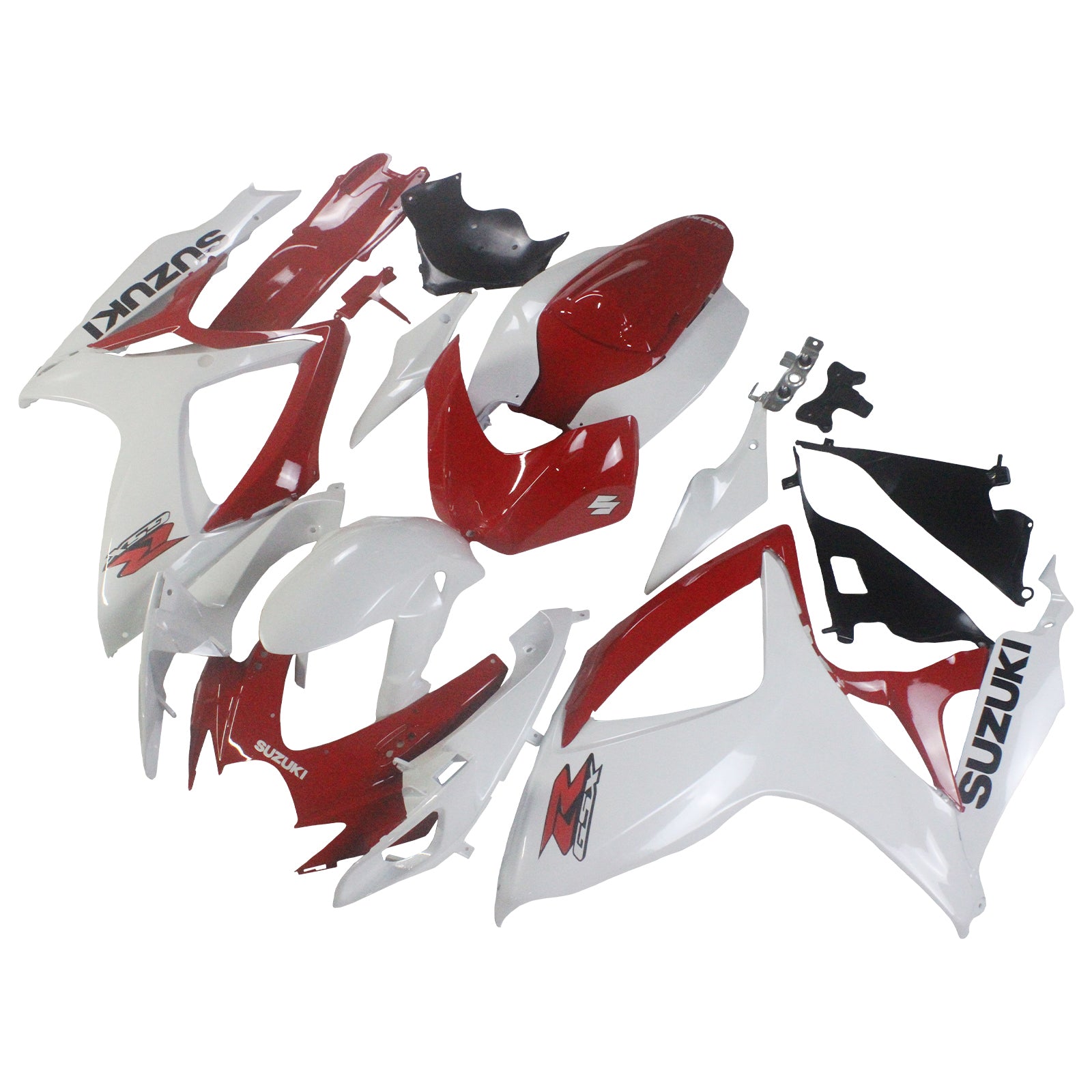 Amotopart 2006-2007 Suzuki GSXR 600/750 Red&Pearl White Fairing Kit