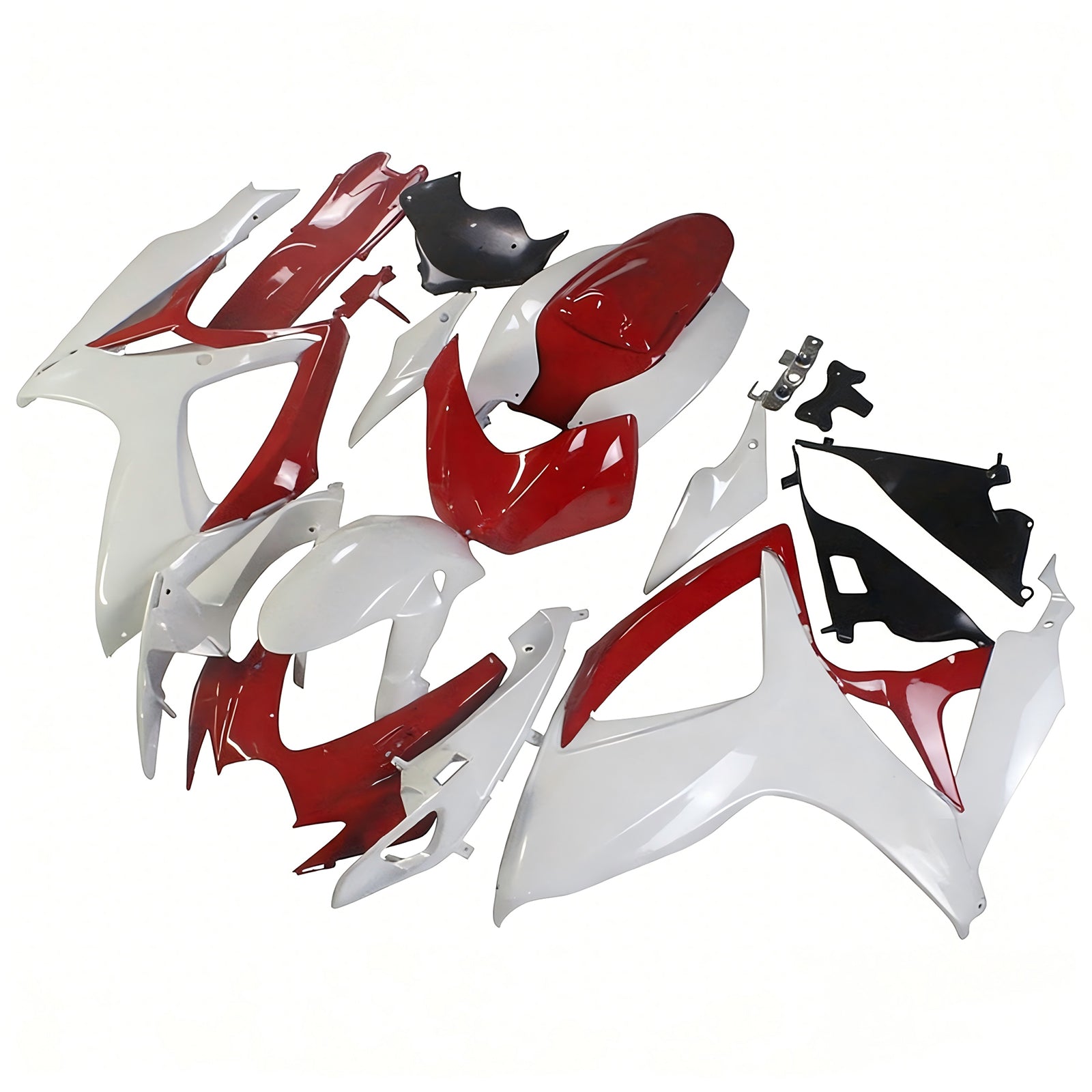 Amotopart 2006-2007 Suzuki GSXR 600/750 Red&Pearl White Fairing Kit