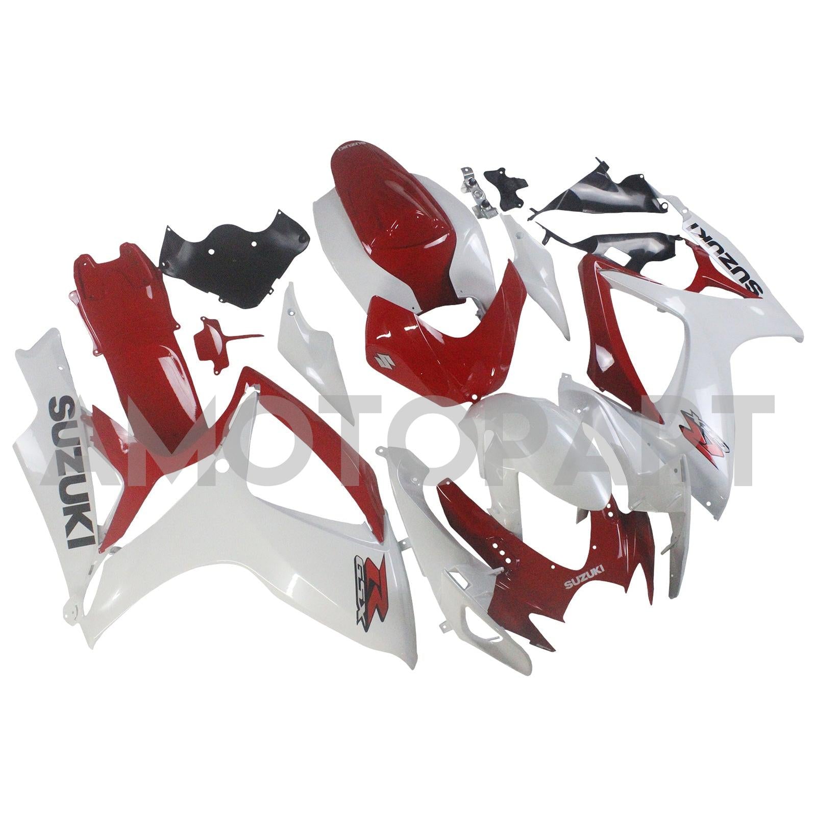 AMOTOPT 2006-2007 Suzuki GSXR 600/750 RED & PEARL White Fairing Kit