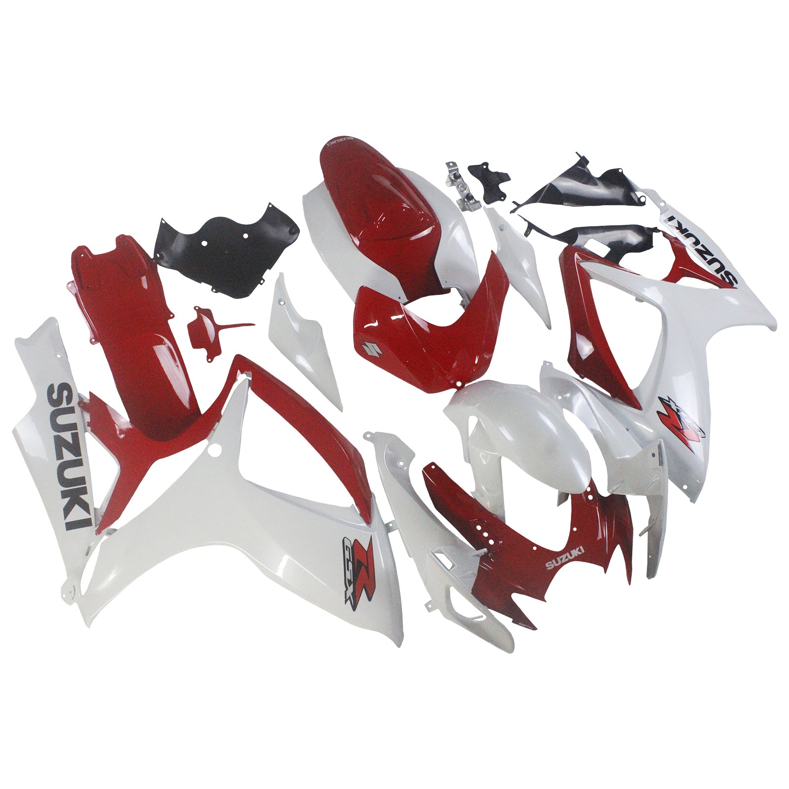 Amotopart 2006-2007 Suzuki GSXR 600/750 Red&Pearl White Fairing Kit