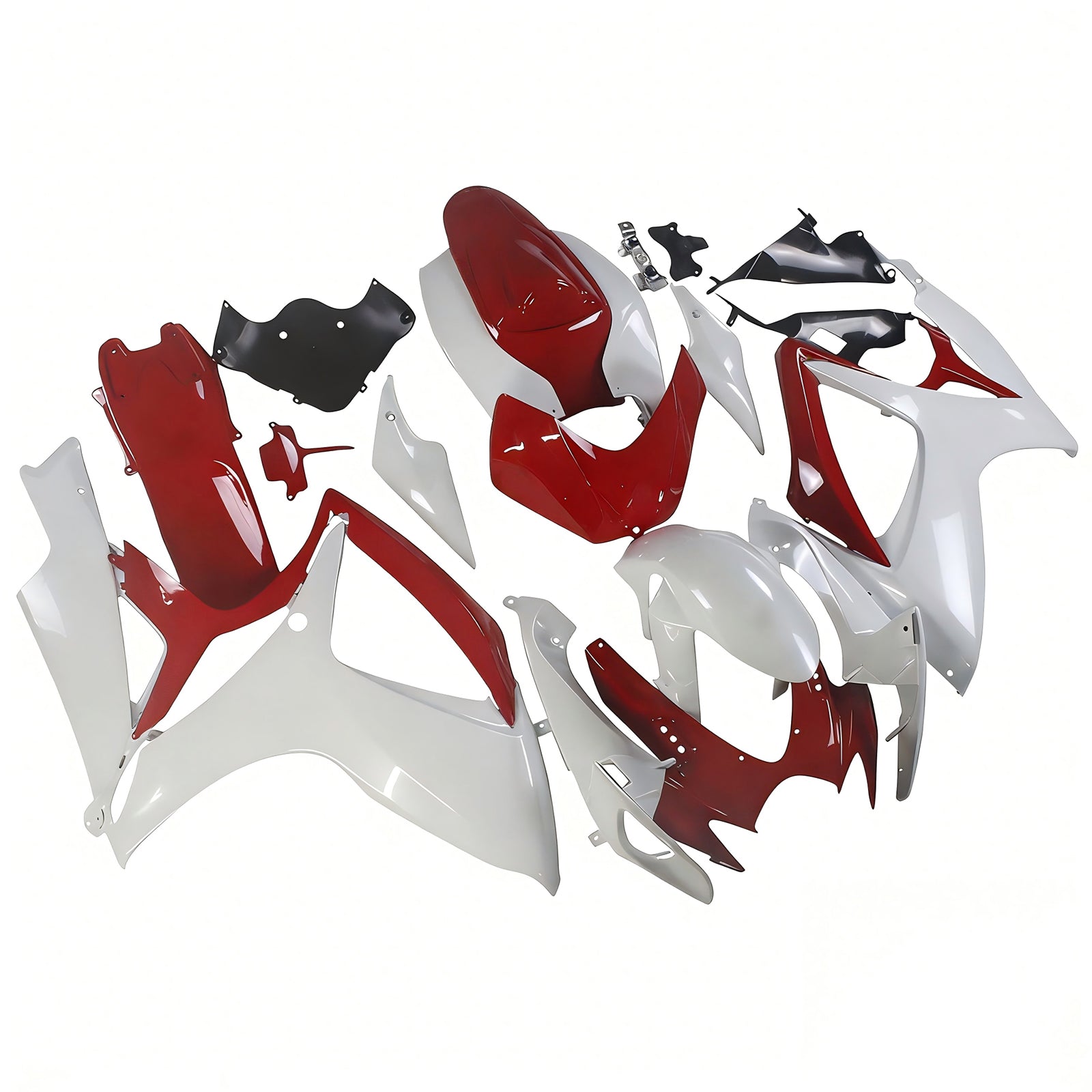 Amotopart 2006-2007 Suzuki GSXR 600/750 Red&Pearl White Fairing Kit