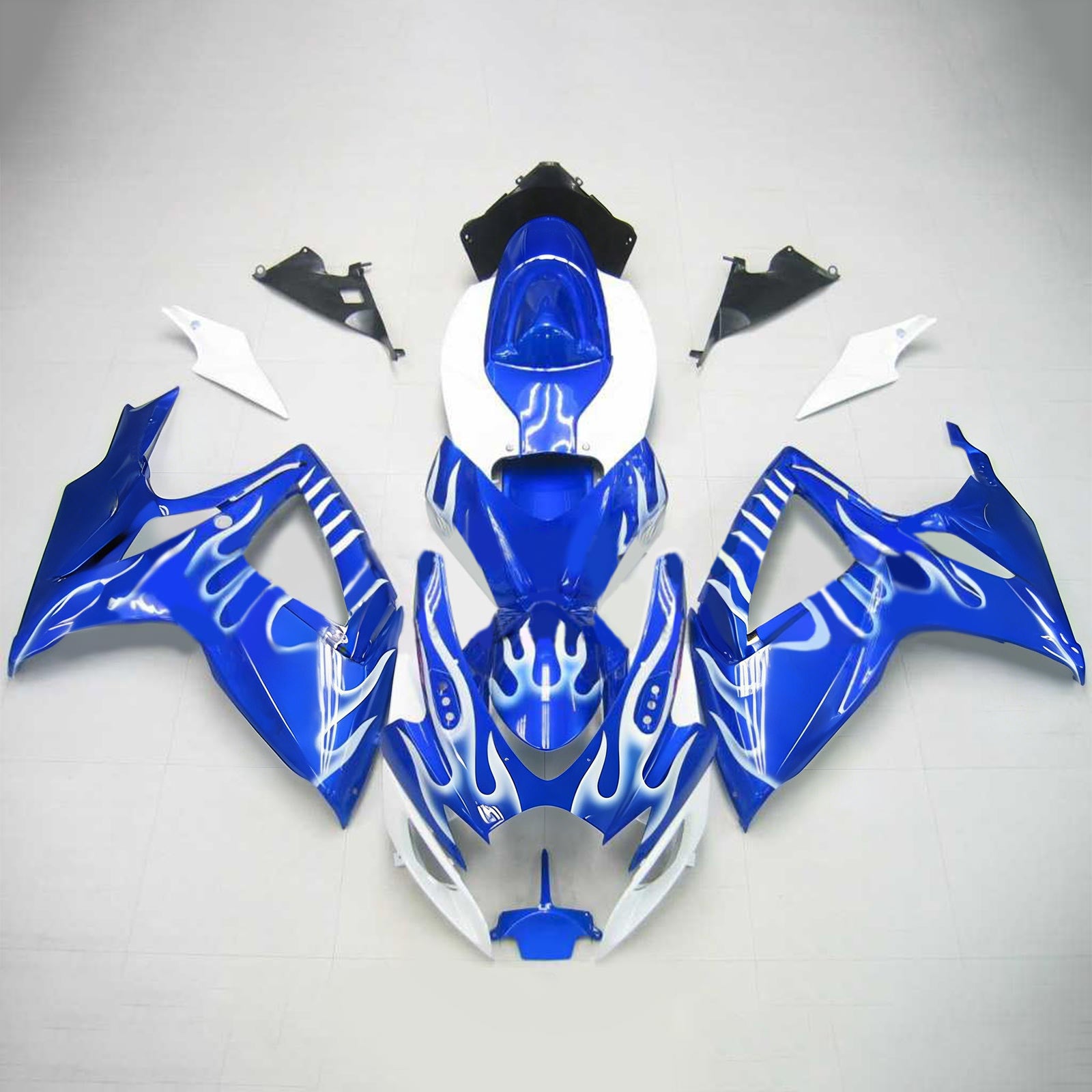 Amotopart 2006-2007 Suzuki GSXR 600/750 Blu&WKit di carenatura antincendio bianca