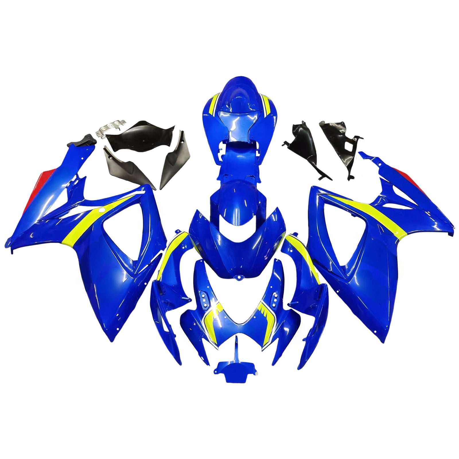 Amotopart 2006-2007 Suzuki GSXR 600/750 Yellow & Blue style1 Fairing Kit
