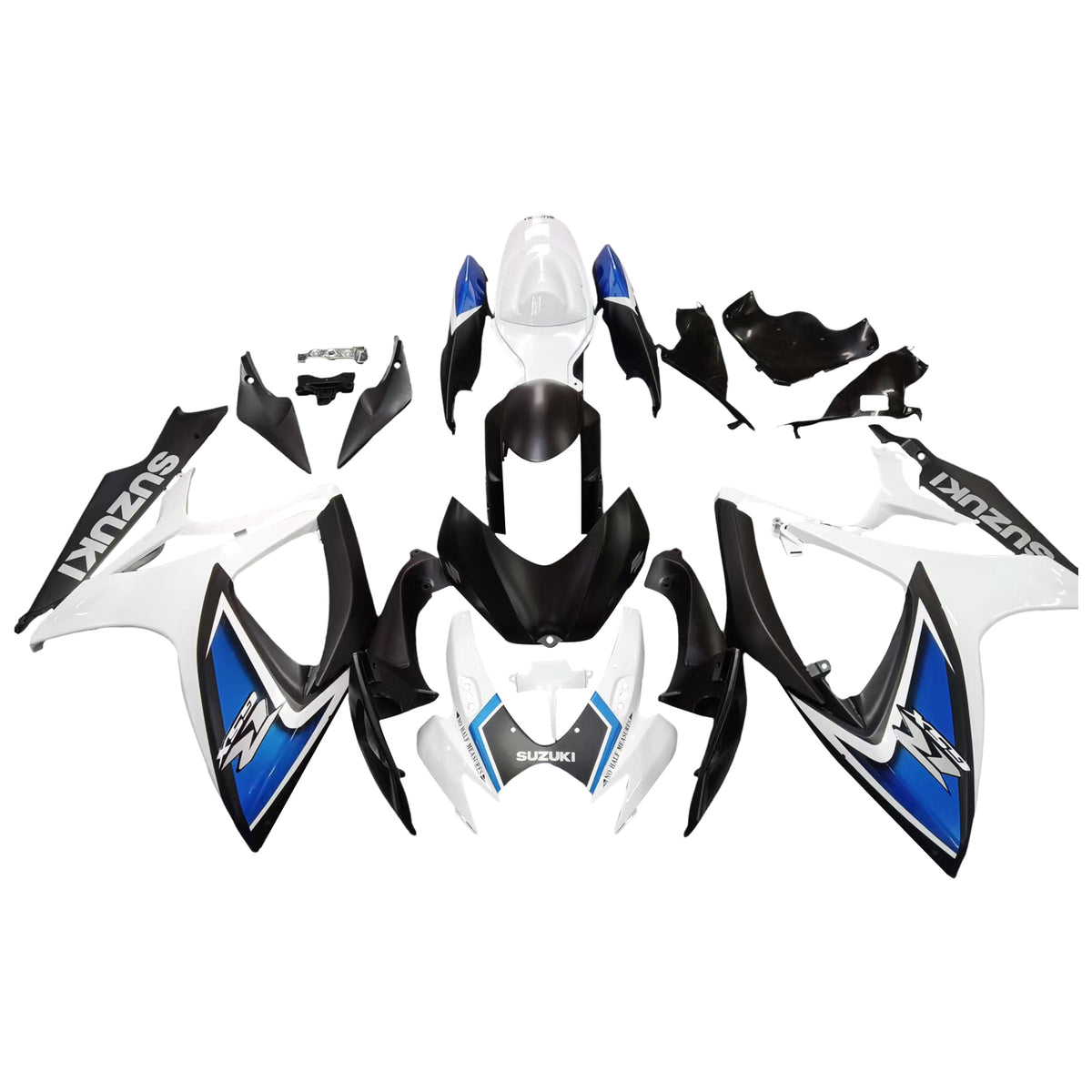 Amotopart 2006-2007 Suzuki GSXR 600/750 Azul y Blanco Estilo 6 Kit de carenado