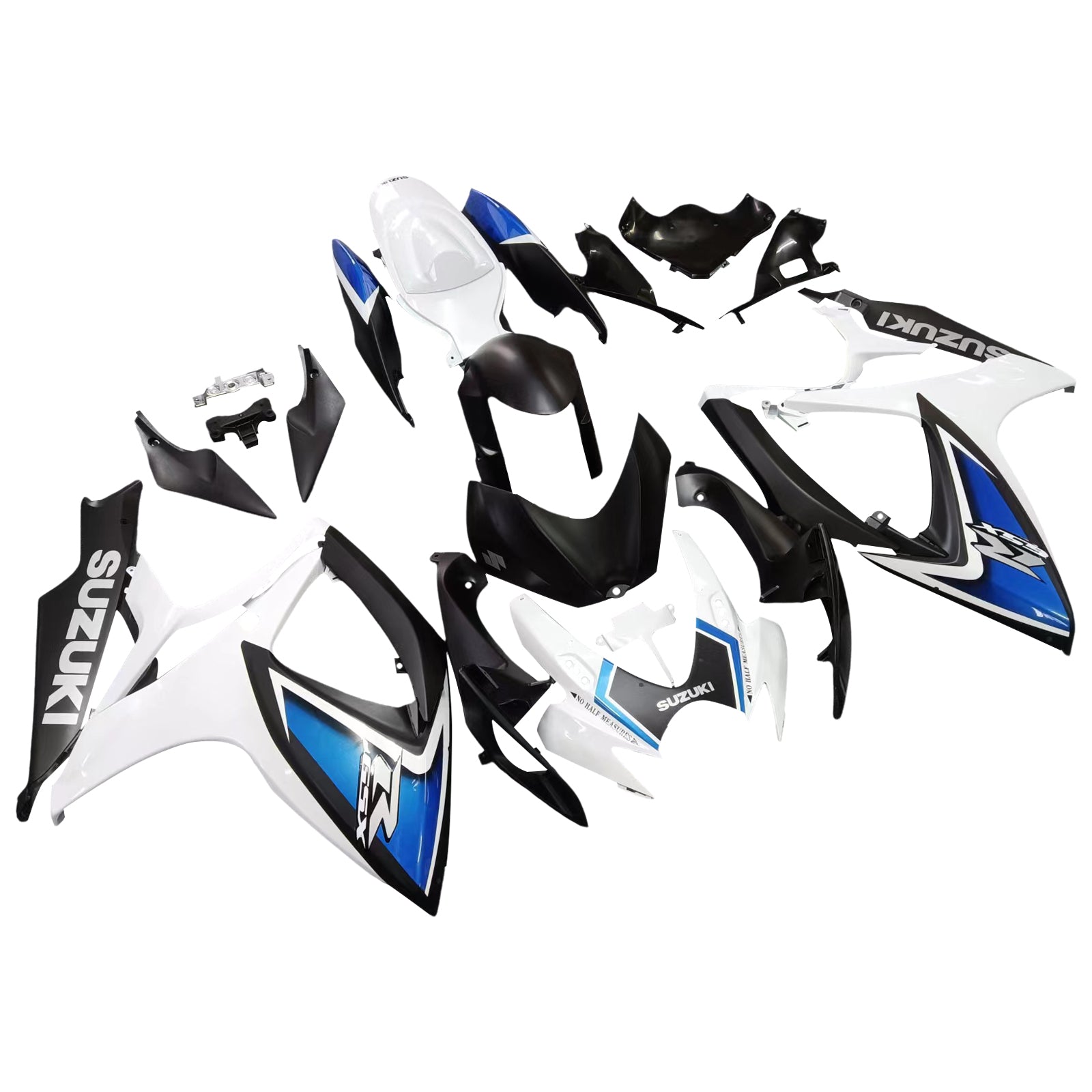 Amotopart 2006-2007 Kit carena Suzuki GSXR 600/750 Blu&amp;Bianco Style6