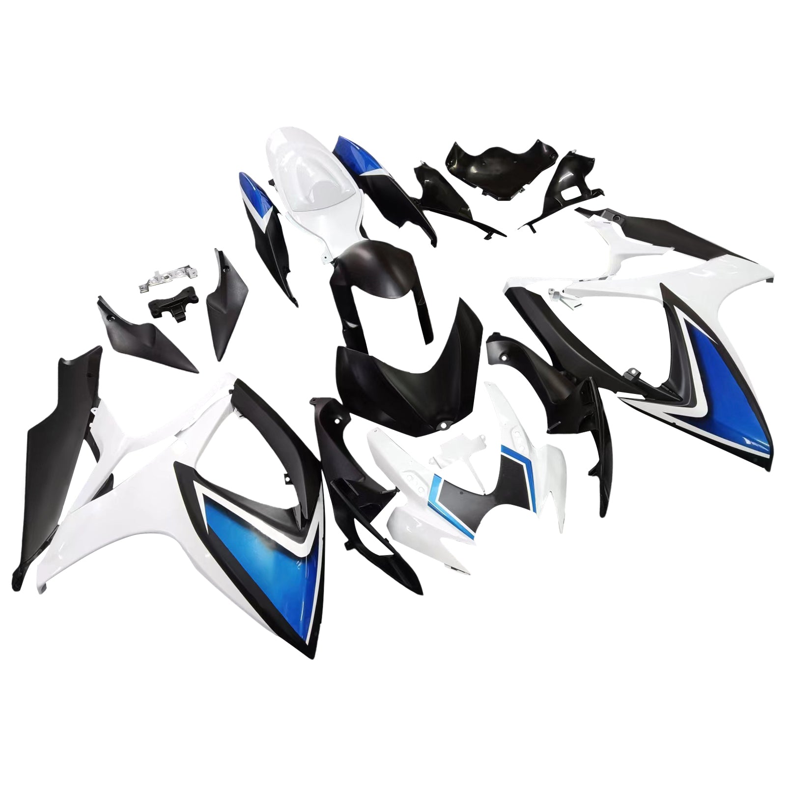 Amotopart 2006-2007 Suzuki GSXR 600/750 Blue&White Style6 Fairing Kit
