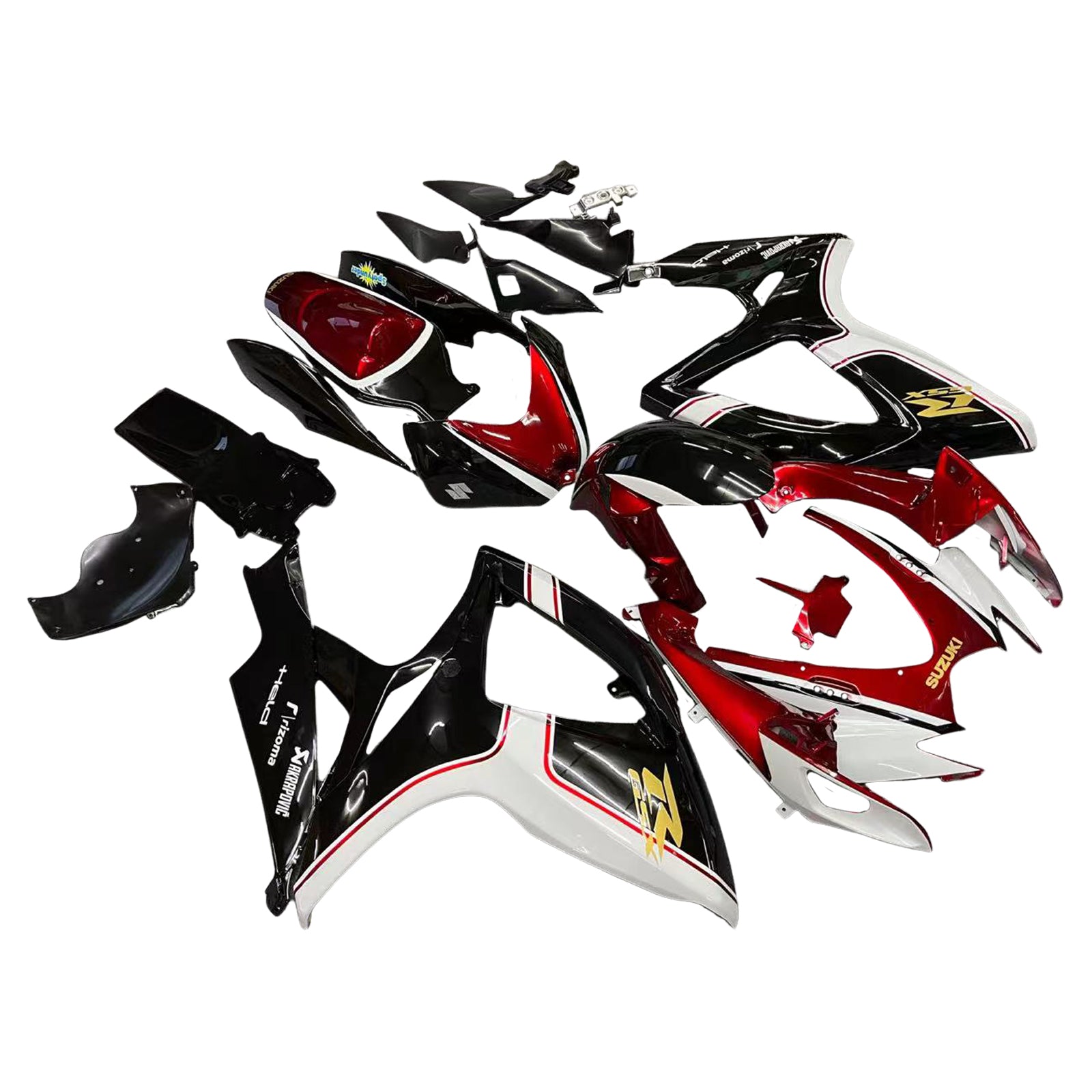 Amotopart 2006-2007 Suzuki GSXR 600/750 Black&Red Fairing Kit