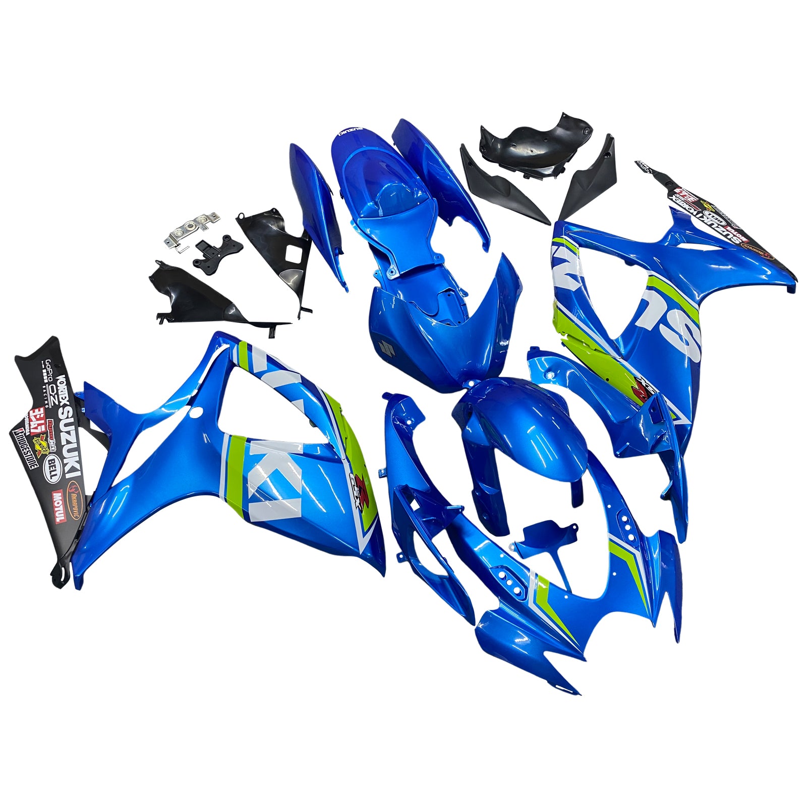 Amotopart 2006-2007 Suzuki GSXR 600/750 Yellow&Blue style2 Fairing Kit