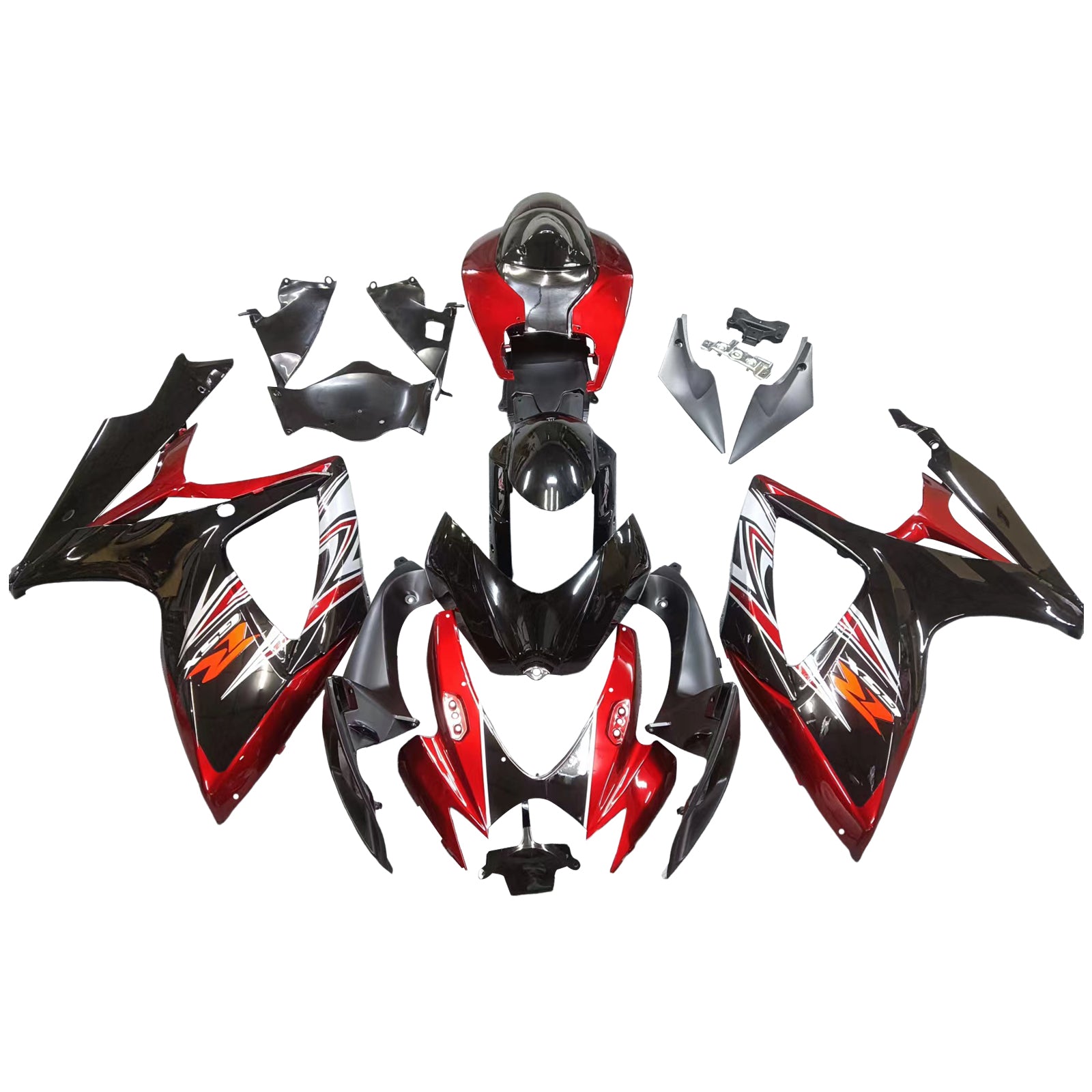 Amotopart 2006-2007 Suzuki GSXR 600/750 K6 Black & Red Fairing Kit