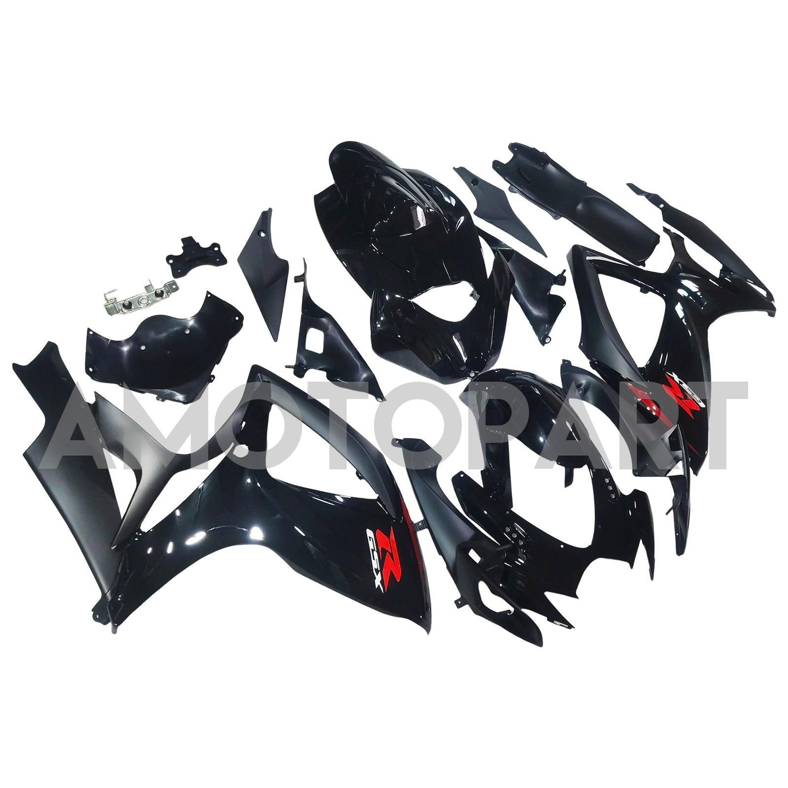 Amotopart 2006-2007 Suzuki GSXR 600/750 K6 Gloss Black Abzugskit