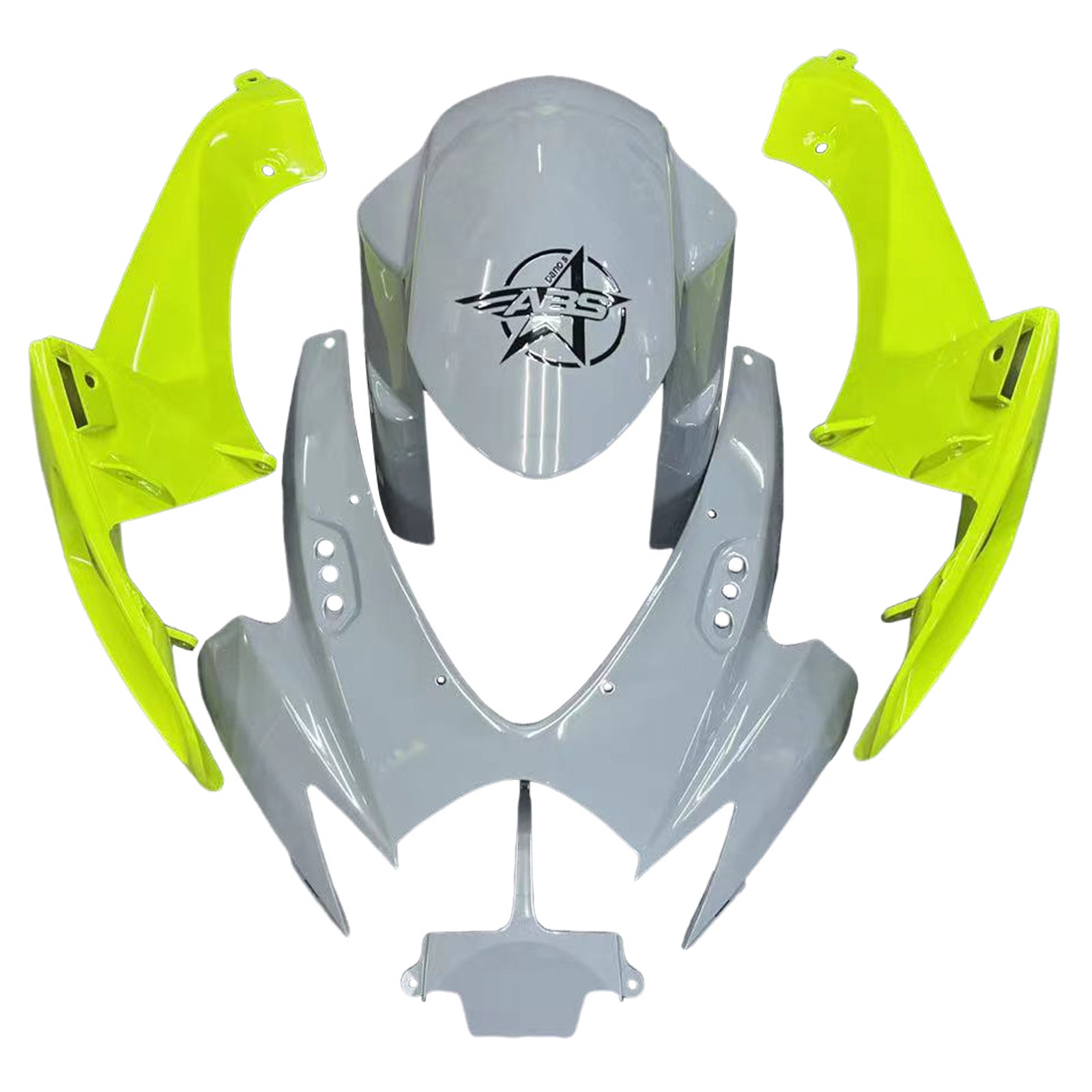 Amotopart 2006-2007 Suzuki GSXR 600/750 K6 Gray & Yellow Fairing Kit