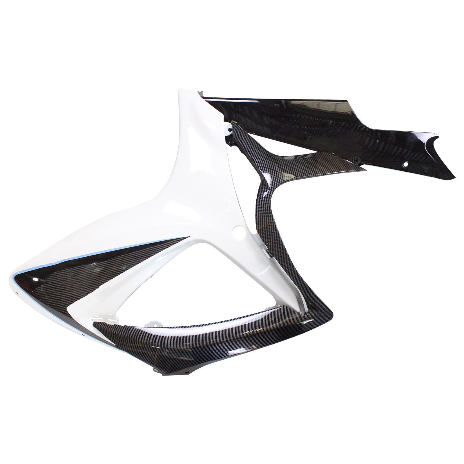 Amotopart 2006-2007 スズキ GSXR 600/750 K6 カーボンファイバー ブラック&ホワイト フェアリングキット