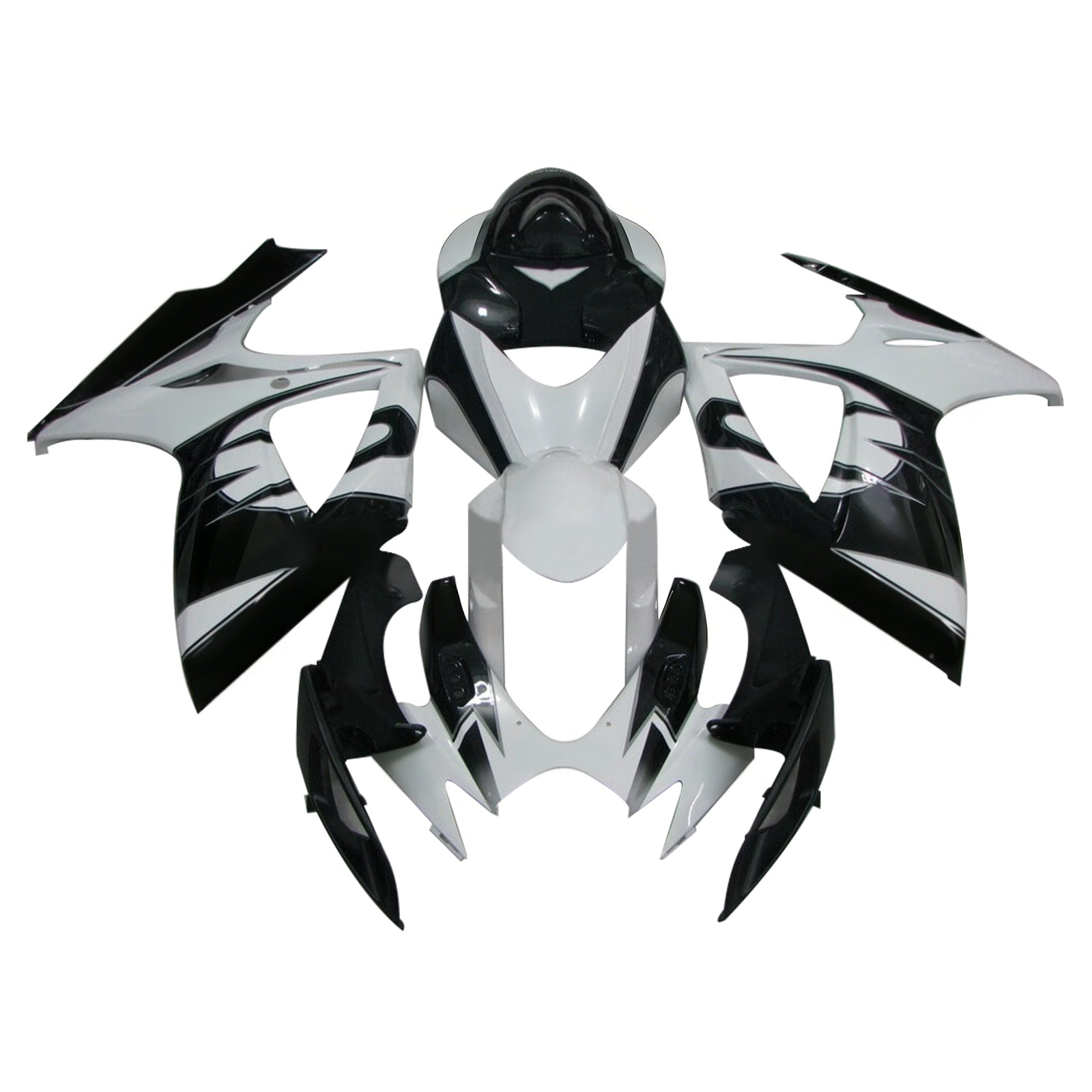 Amotopart 2006-2007 K6 GSXR 600/750 Suzuki Black&White Fairing kit