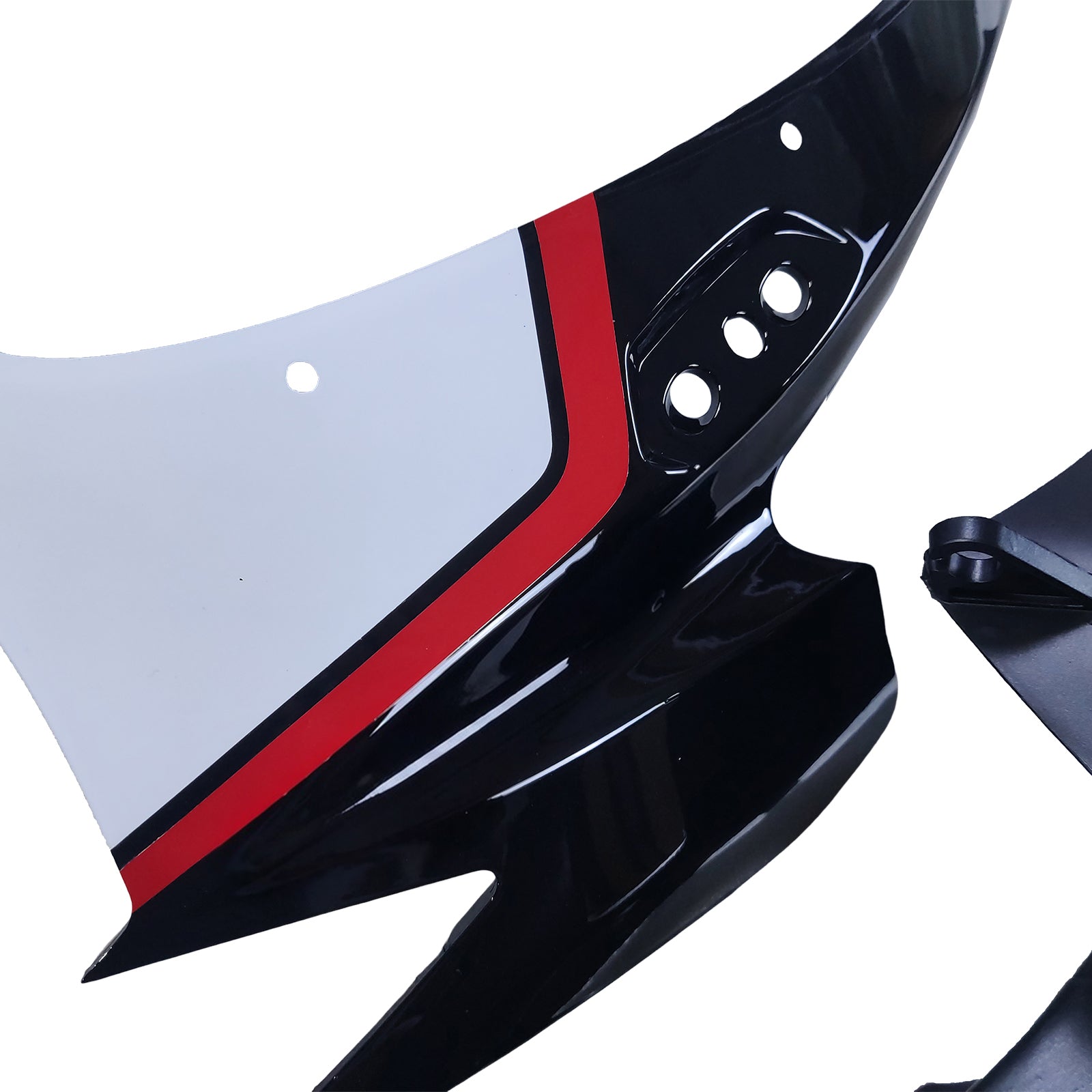 Amotopart 2006–2007 K6 GSXR 600/750 Suzuki Schwarz&Verkleidungssatz mit weißen Akzenten