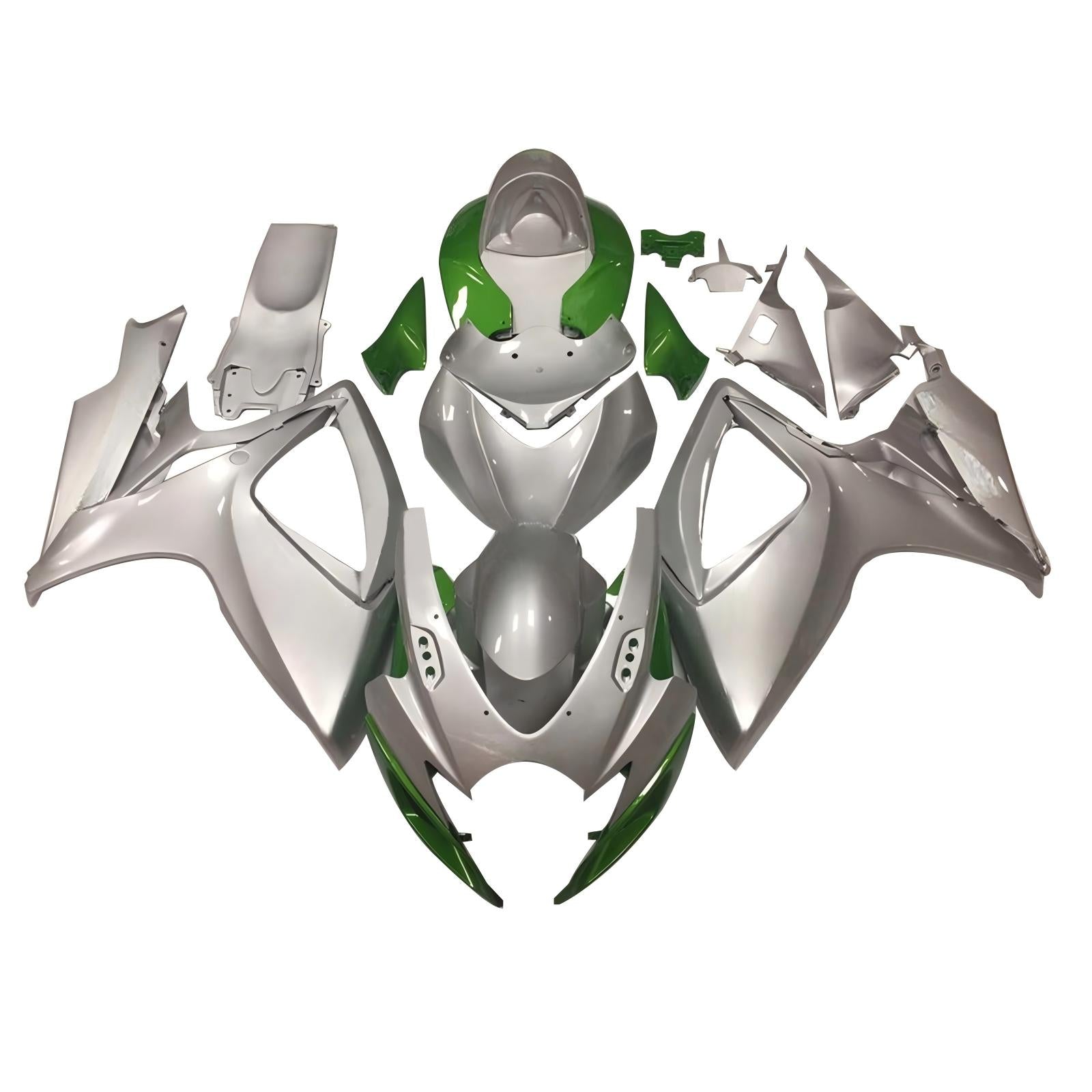 Amotopart 2006-2007 K6 GSXR 600/750 Suzuki Gray & Green Fairing Kit