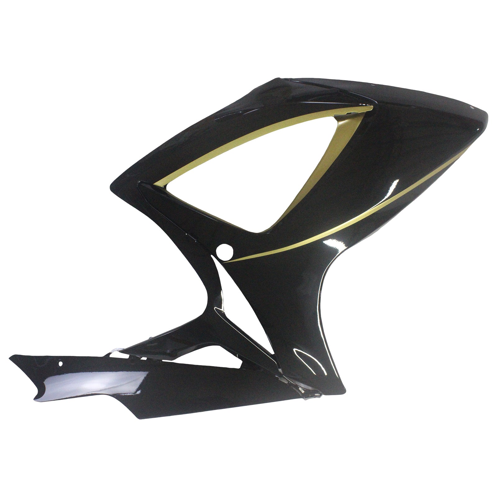 Amotopart 2006–2007 K6 GSXR 600/750 Suzuki glänzendes Schwarz mit Goldstreifen-Verkleidungsset