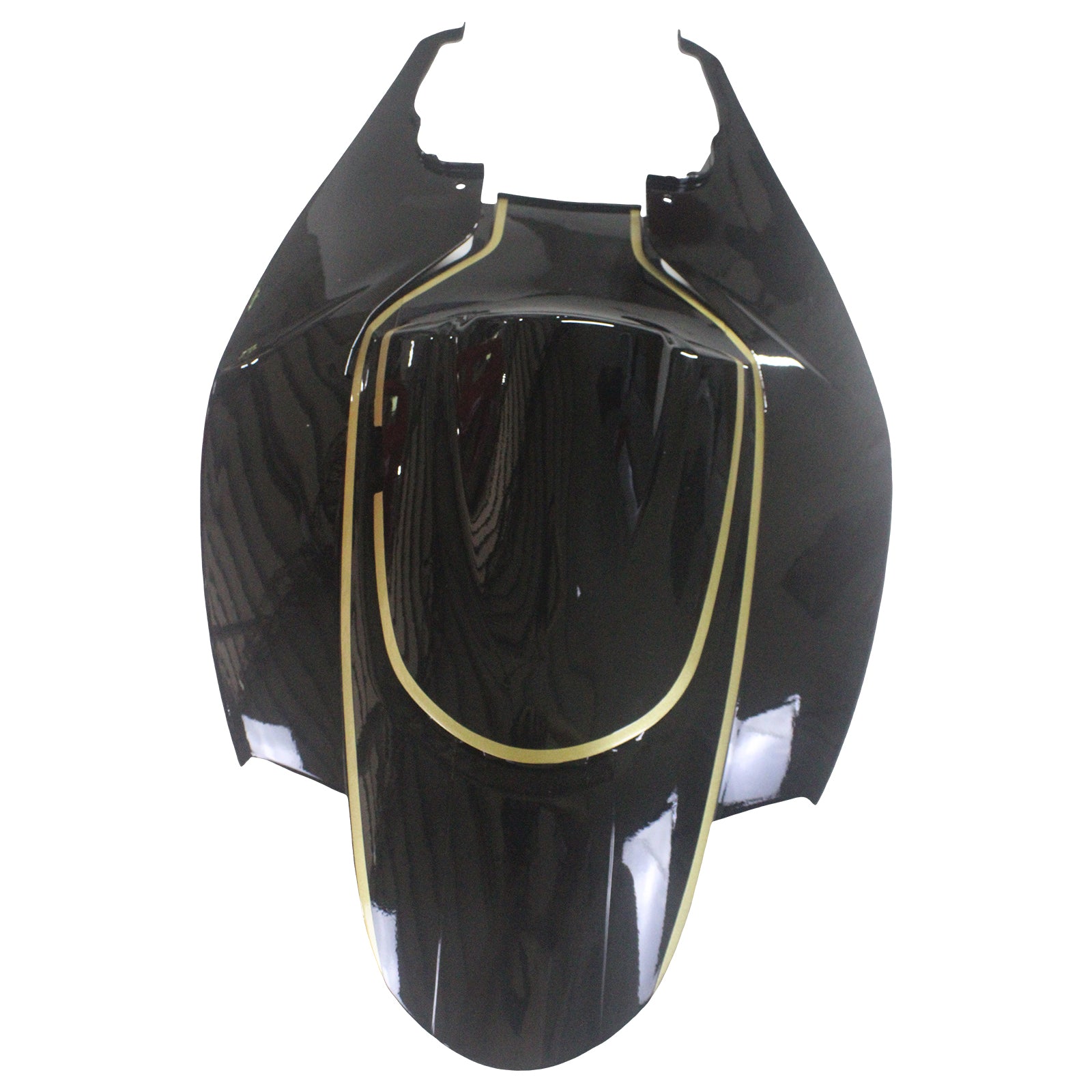 Amotopart 2006–2007 K6 GSXR 600/750 Suzuki glänzendes Schwarz mit Goldstreifen-Verkleidungsset