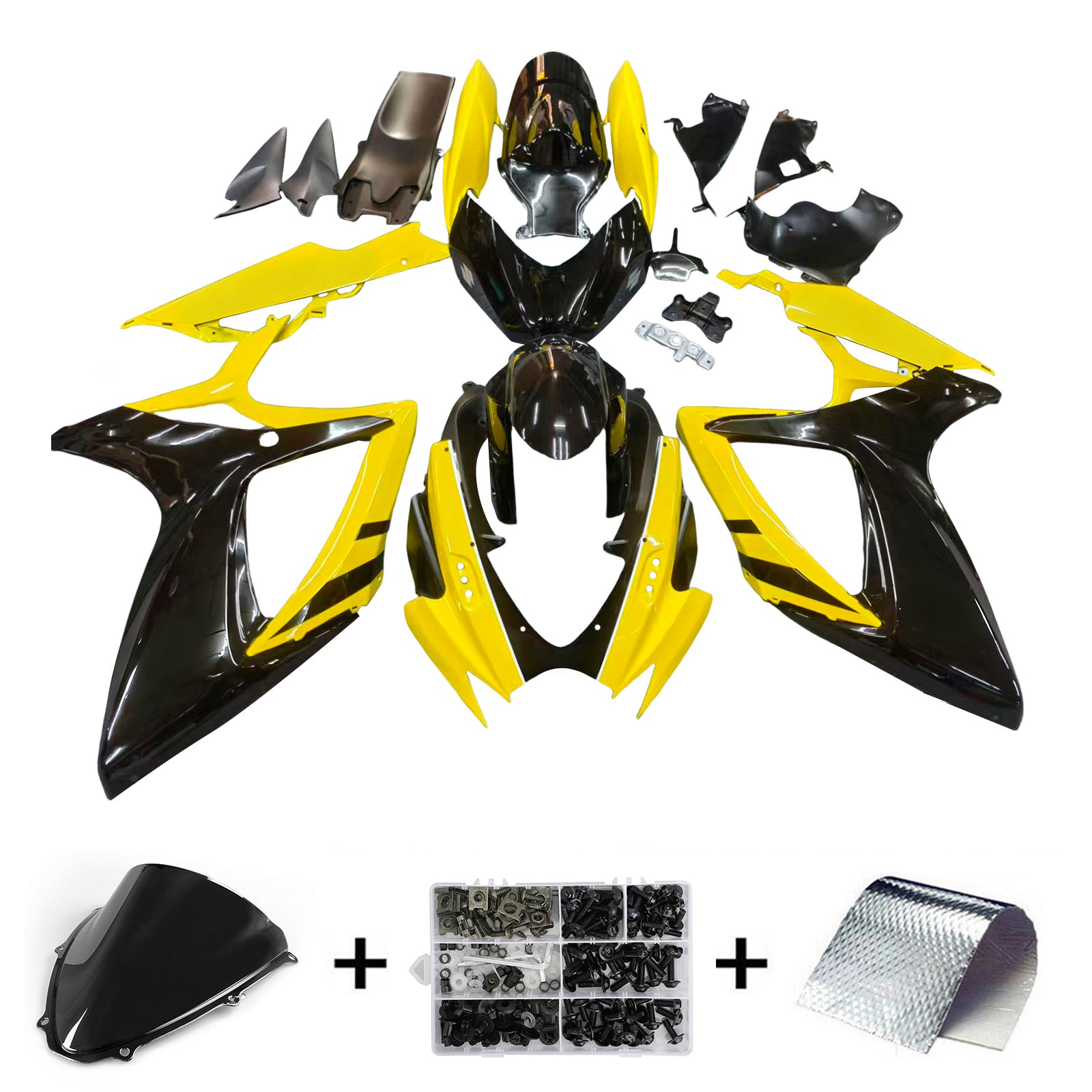Amotopart 2006-2007 K6 GSXR 600/750 Suzuki Yellow&Black Fairing kit