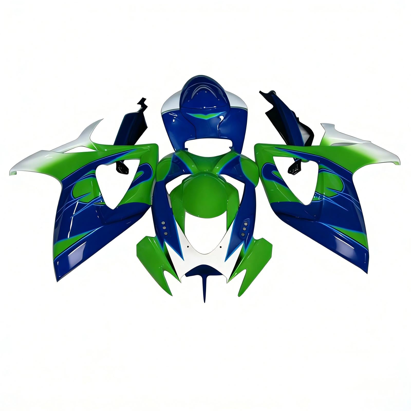 Amotopart 2006-2007 K6 GSXR 600/750 Suzuki Kit carena verde e blu