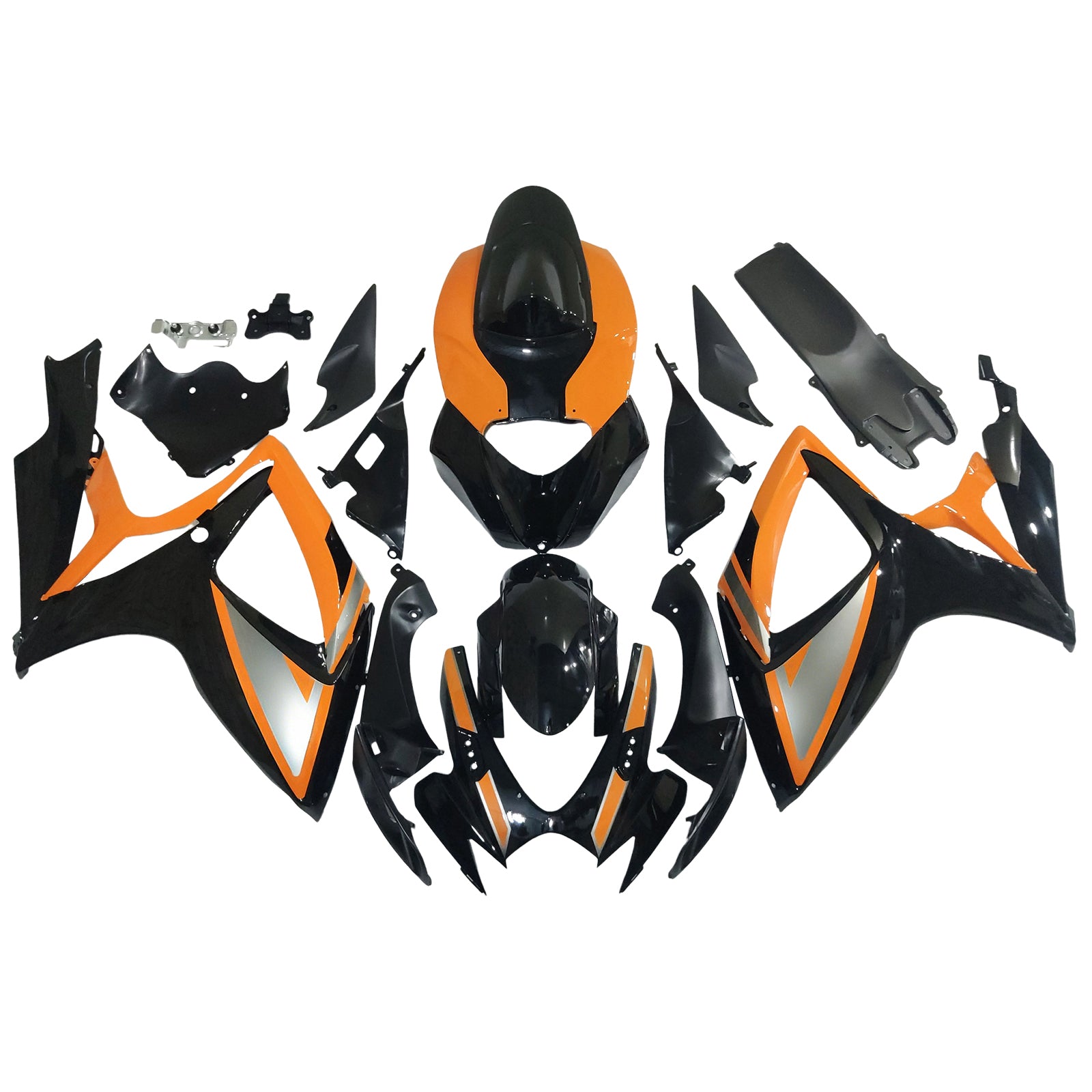 Amotopart 2006-2007 K6 GSXR 600/750 Suzuki Black&Orange Fairing kit