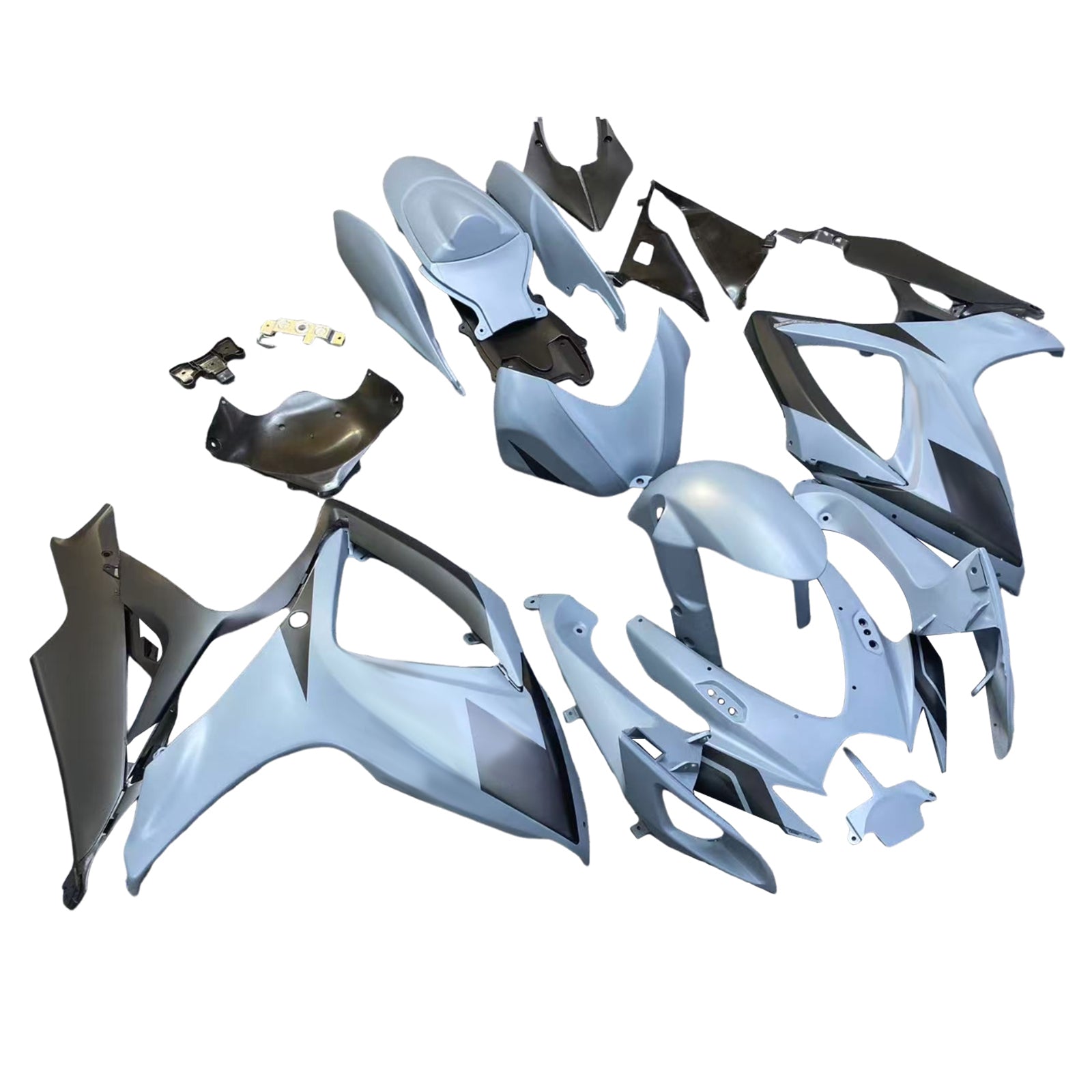 Amotopart 2006-2007 K6 GSXR 600/750 Suzuki Gris&Kit de carénage noir