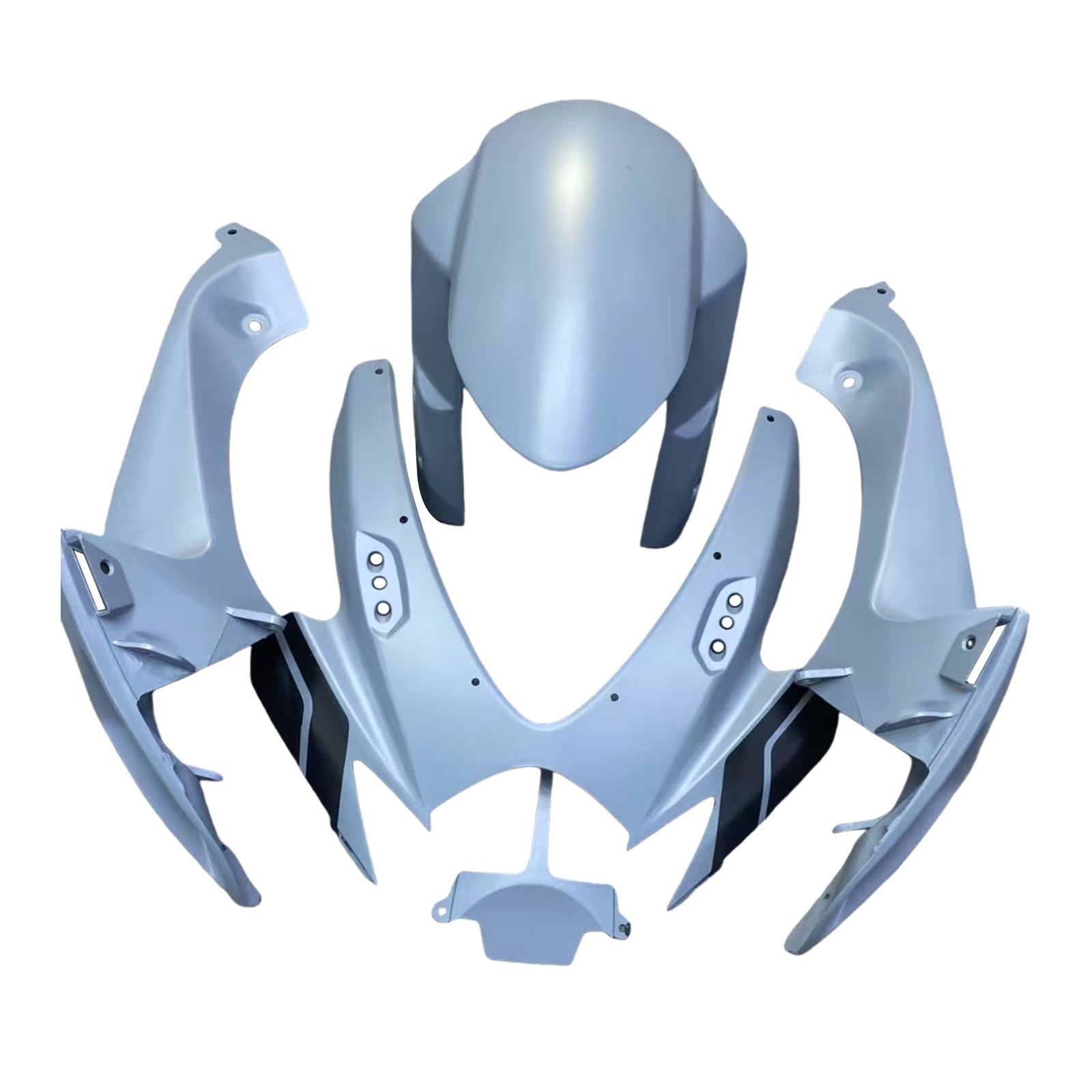 Amotopart 2006-2007 K6 GSXR 600/750 Suzuki Gris&Kit de carénage noir