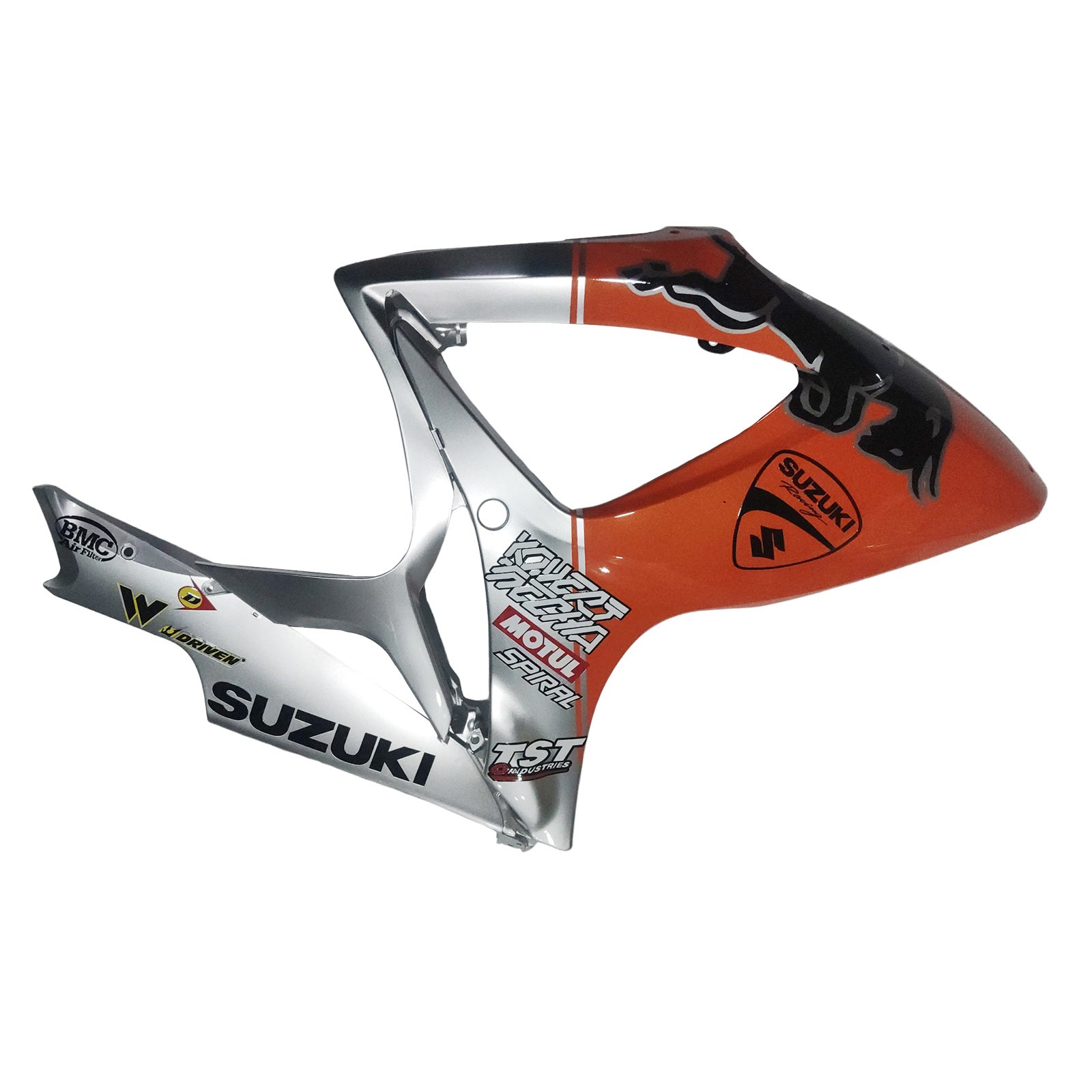 Amotopart 2006-2007 Suzuki GSXR 600/750 Bull Orange Sliver Fairing Kit