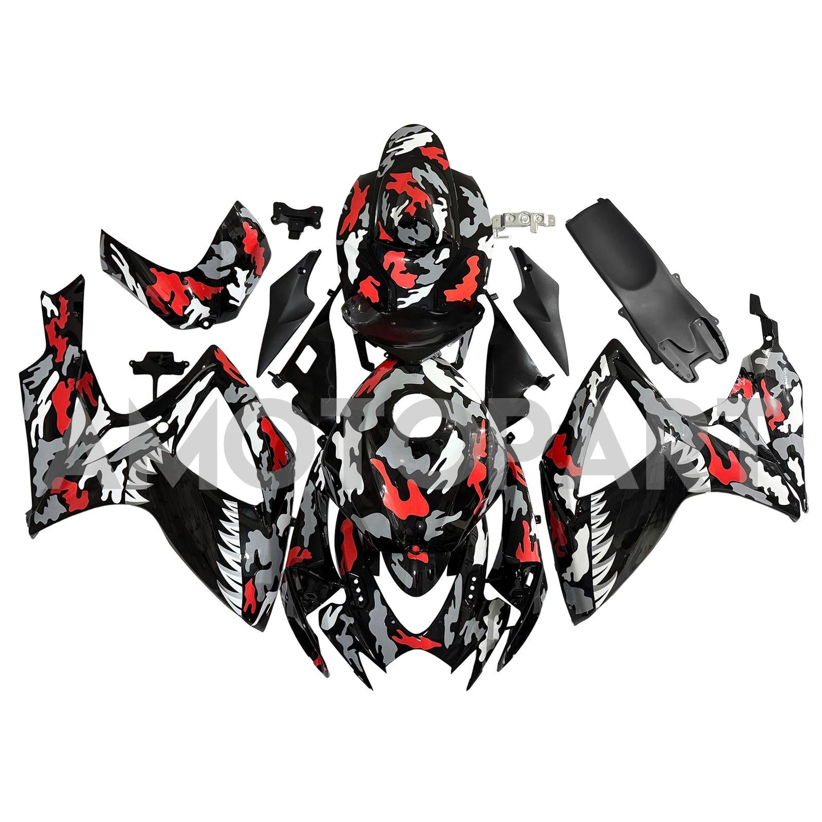 Amotopart 2006-2007 Suzuki GSXR 600/750 Camouflage Pattern Black Fairing Kit
