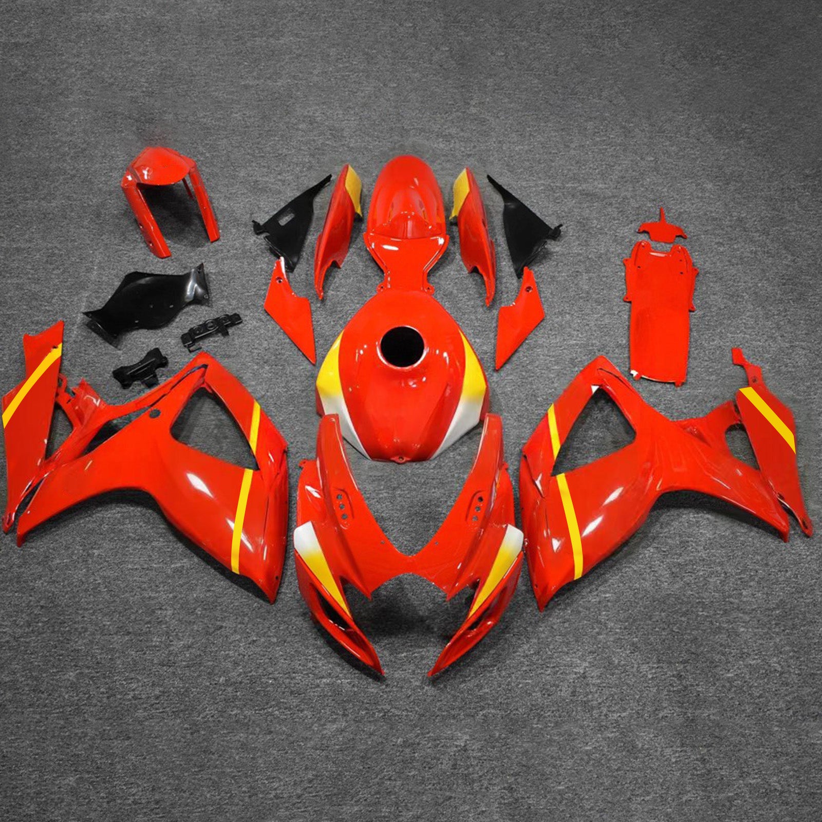 Amotopart 2006-2007 Suzuki GSXR 600/750 Red White Fairing Kit