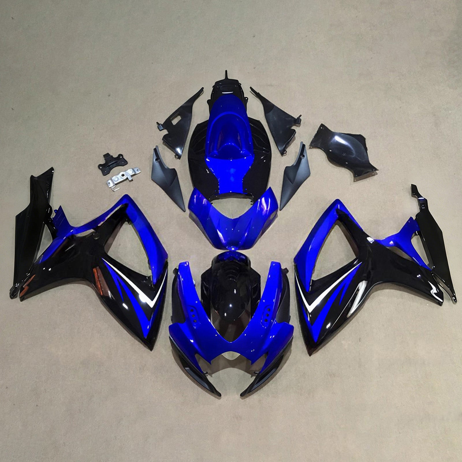 Amotopart 2006-2007 Suzuki GSXR 600/750 modrá černá sada kapotáže