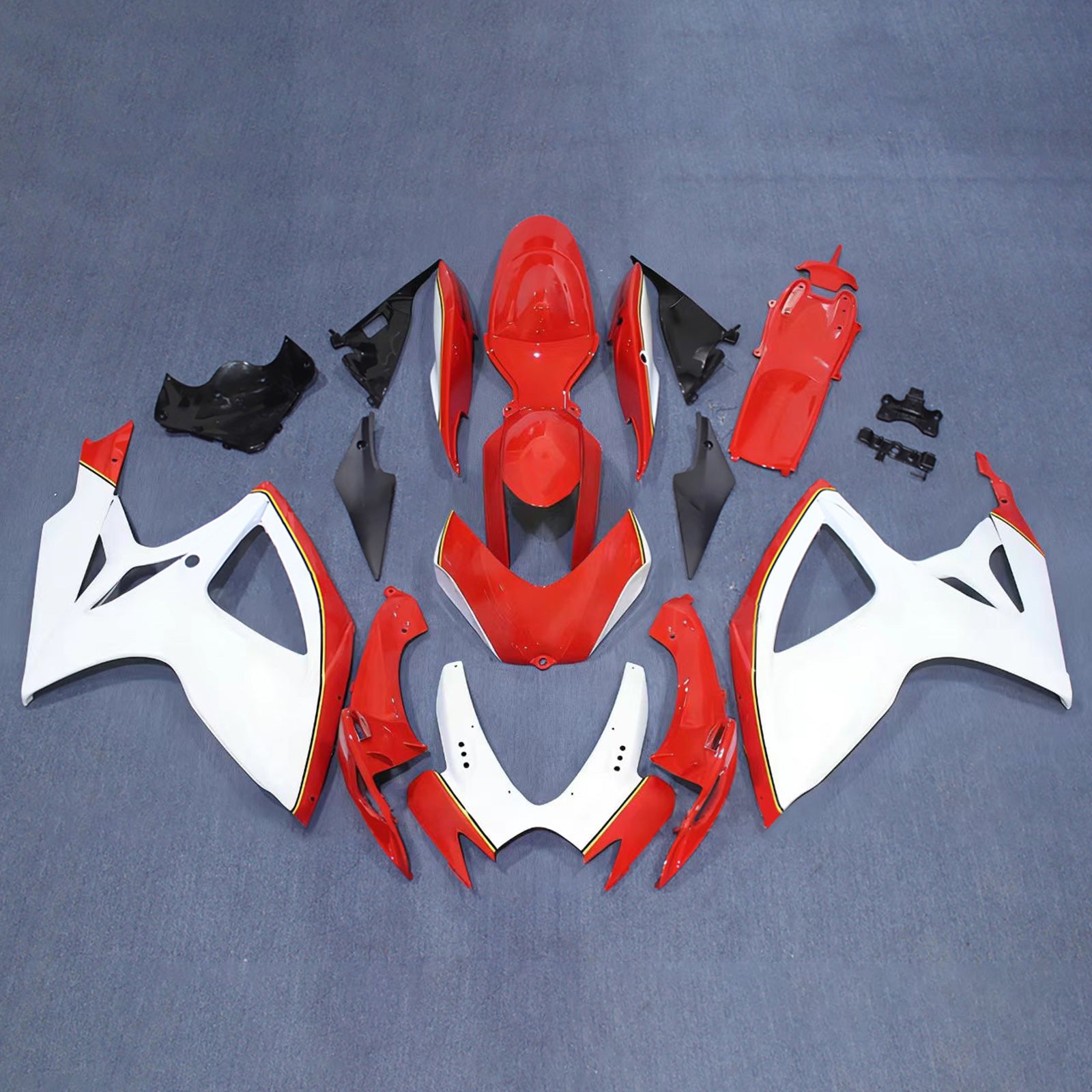 Amotopart 2006-2007 Suzuki GSXR 600/750 Red White Fairing Kit
