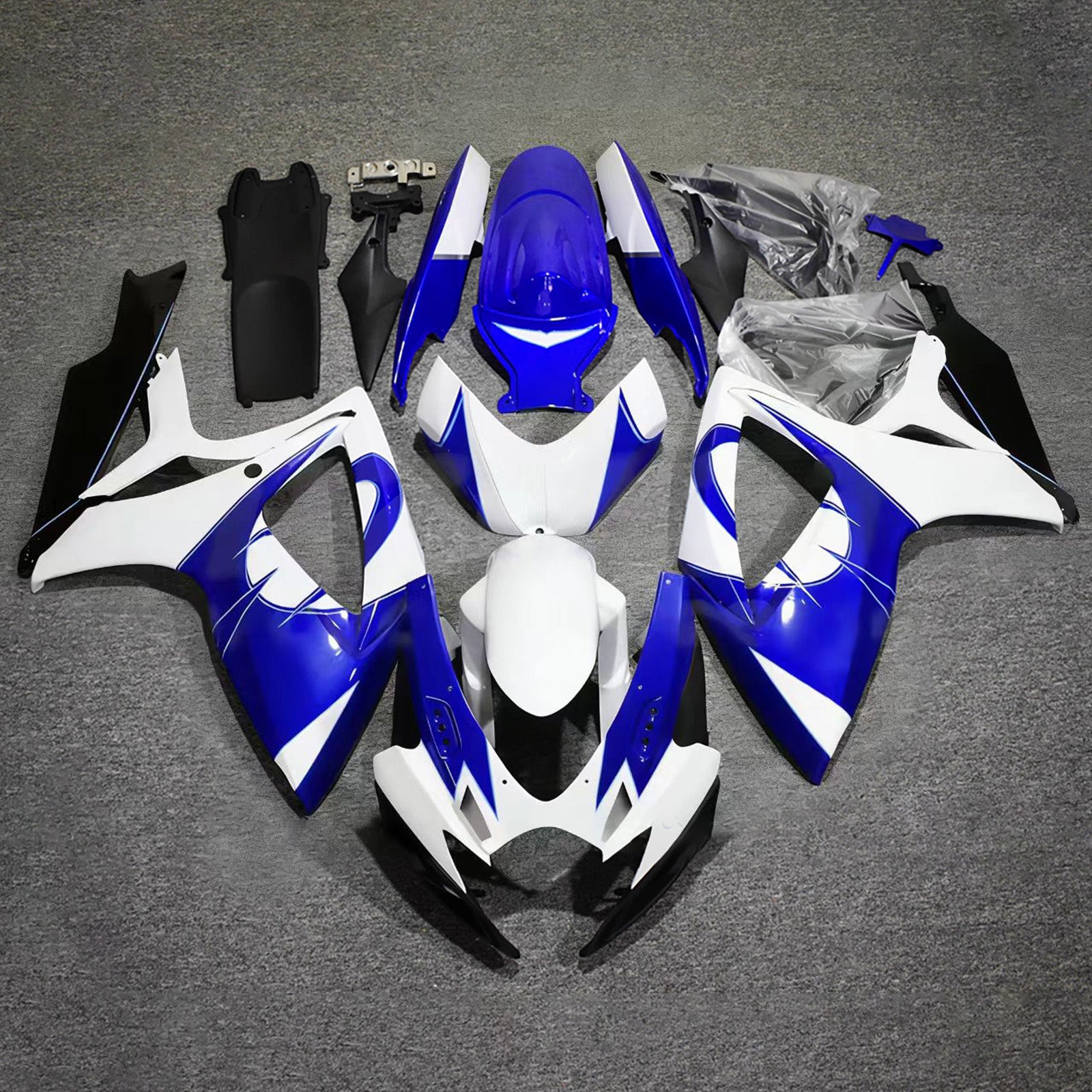 Amotopart 2006-2007 Suzuki GSXR 600/750 Modrá Bílá Černá Sada kapotáže