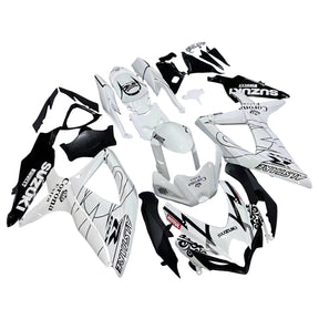 Amotopart 2008-2010 Suzuki GSXR 600/750 K8 bianco con kit carenatura nera