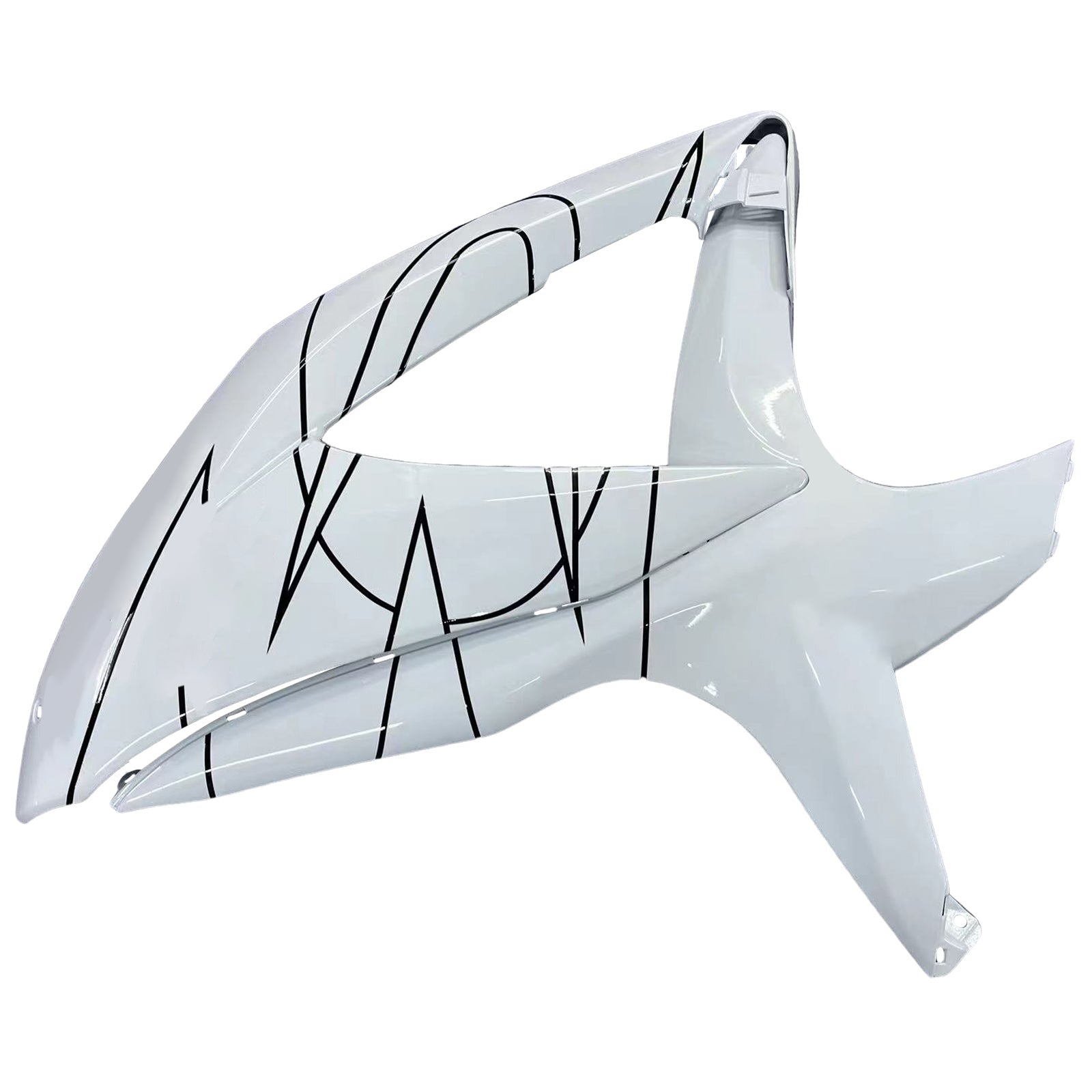 Amotopart 2008-2010 Suzuki GSXR 600/750 K8 Hvit med svart aksent Fairing Kit