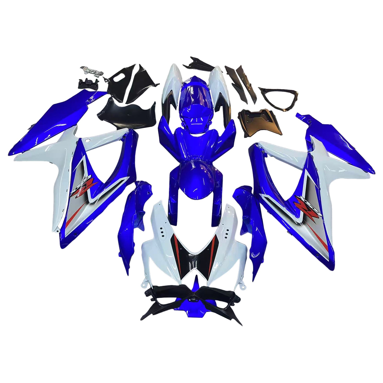 Amotopart Suzuki 2008-2010 GSXR 600/750 BLAUW WITTE KUIST KIT