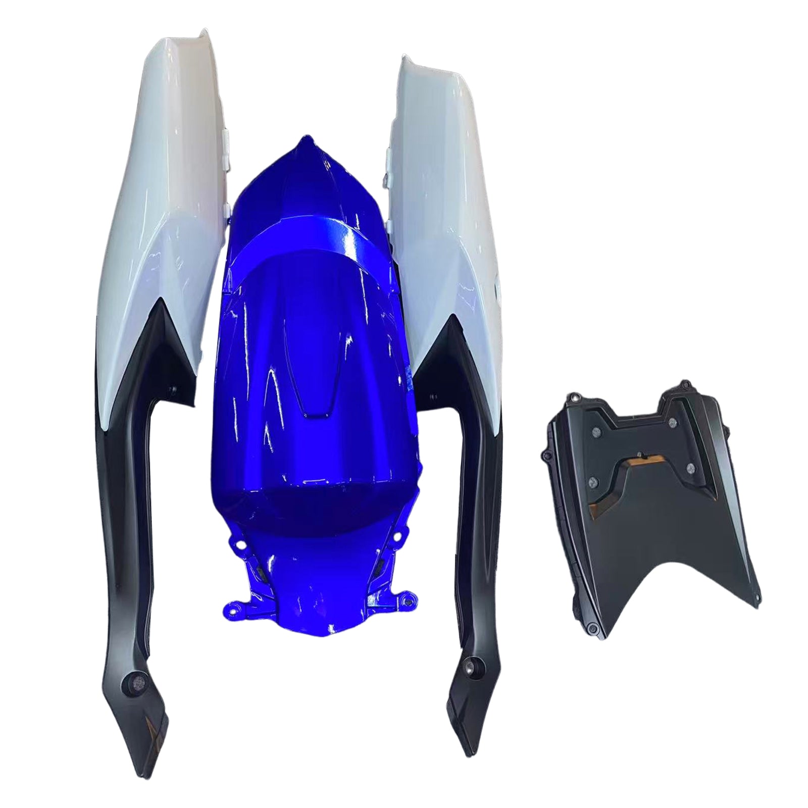 Amotopart 2008-2010 GSXR 600750 Suzuki Fairing White & Blue Kit
