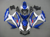 Amotopart Verkleidungssatz für Suzuki GSXR 600/750 2008–2010, Blau/Weiß