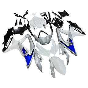 Amotopart 2008-2010 Suzuki GSX-R 600 GSX-R 750 Blue&White Fairing Kit