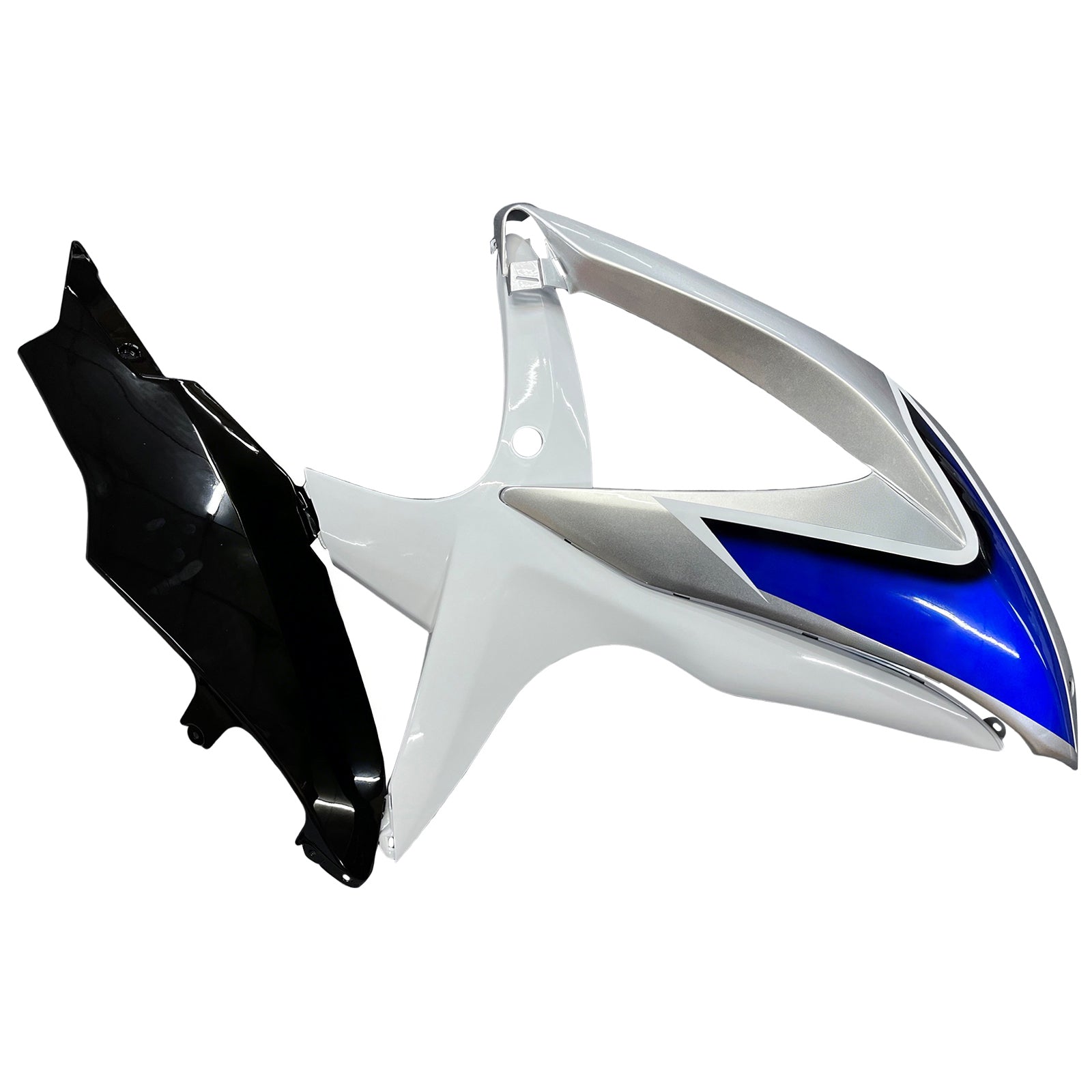 Amotopart 2008-2010 Suzuki GSX-R 600 GSX-R 750 Blue&White Fairing Kit