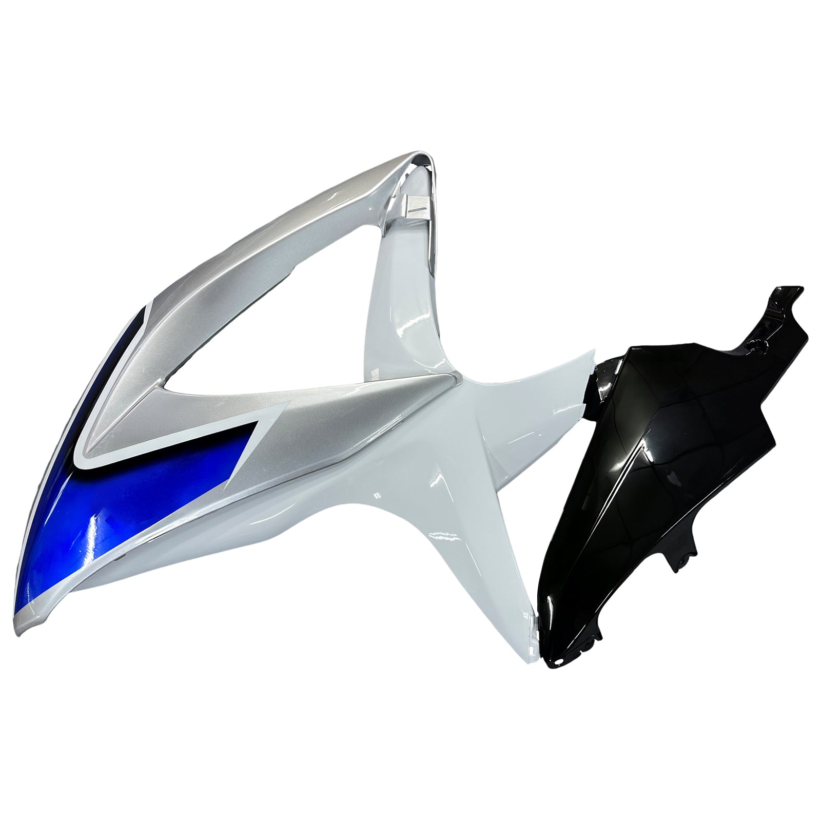 Amotopart 2008-2010 Suzuki GSX-R 600 GSX-R 750 Blue&White Fairing Kit