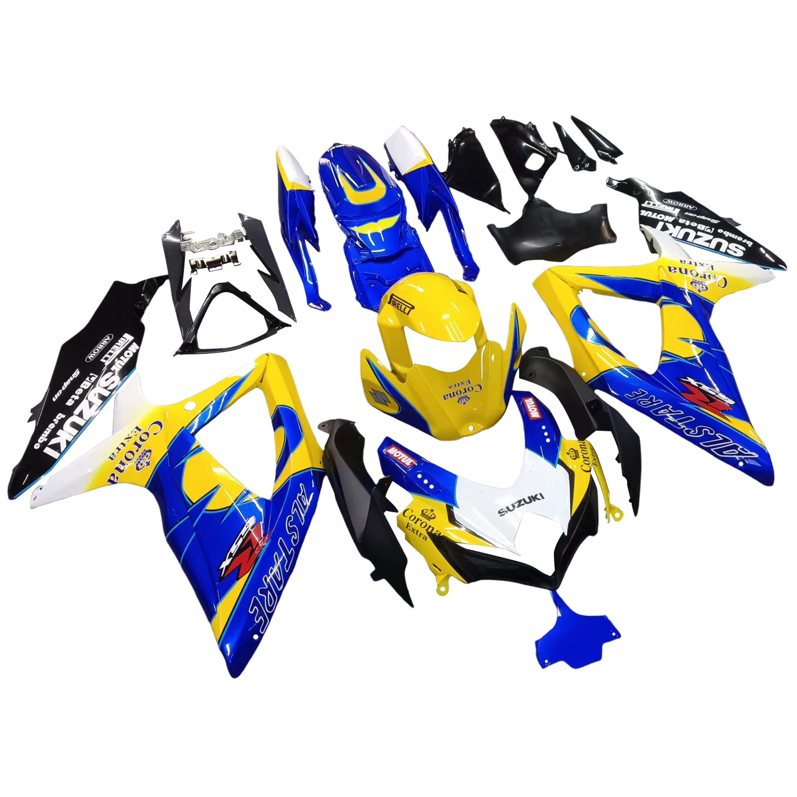 Amotopart 2008-2010 Suzuki GSXR 600/750 K8 Blue&Yellow Fairing Kit