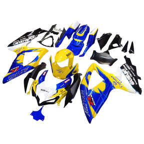 Amotopart Kit carena blu e giallo Suzuki GSXR 600/750 K8 2008-2010