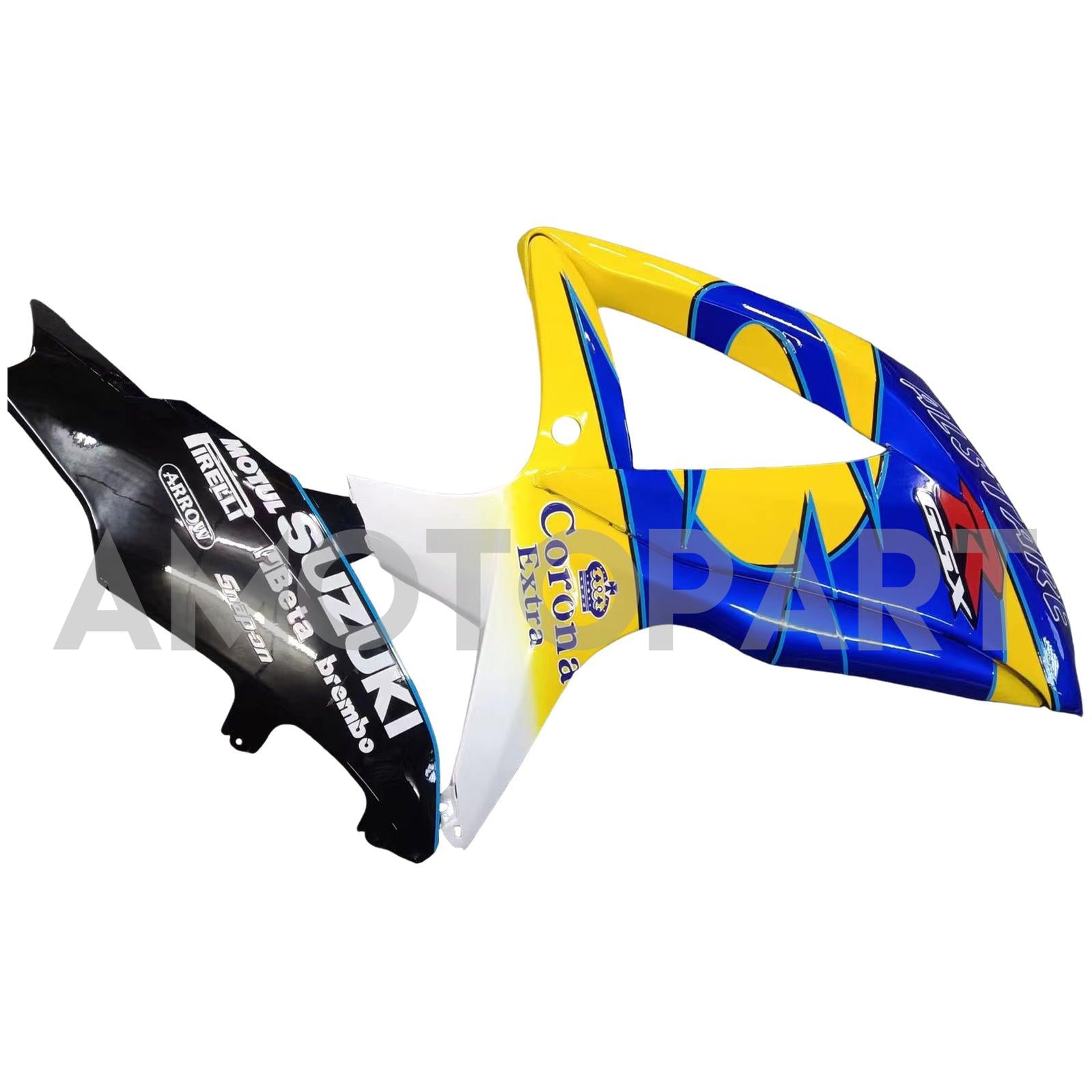 Amotopart 2008–2010 Suzuki GSXR 600/750 K8, Blau&Gelbes Verkleidungsset