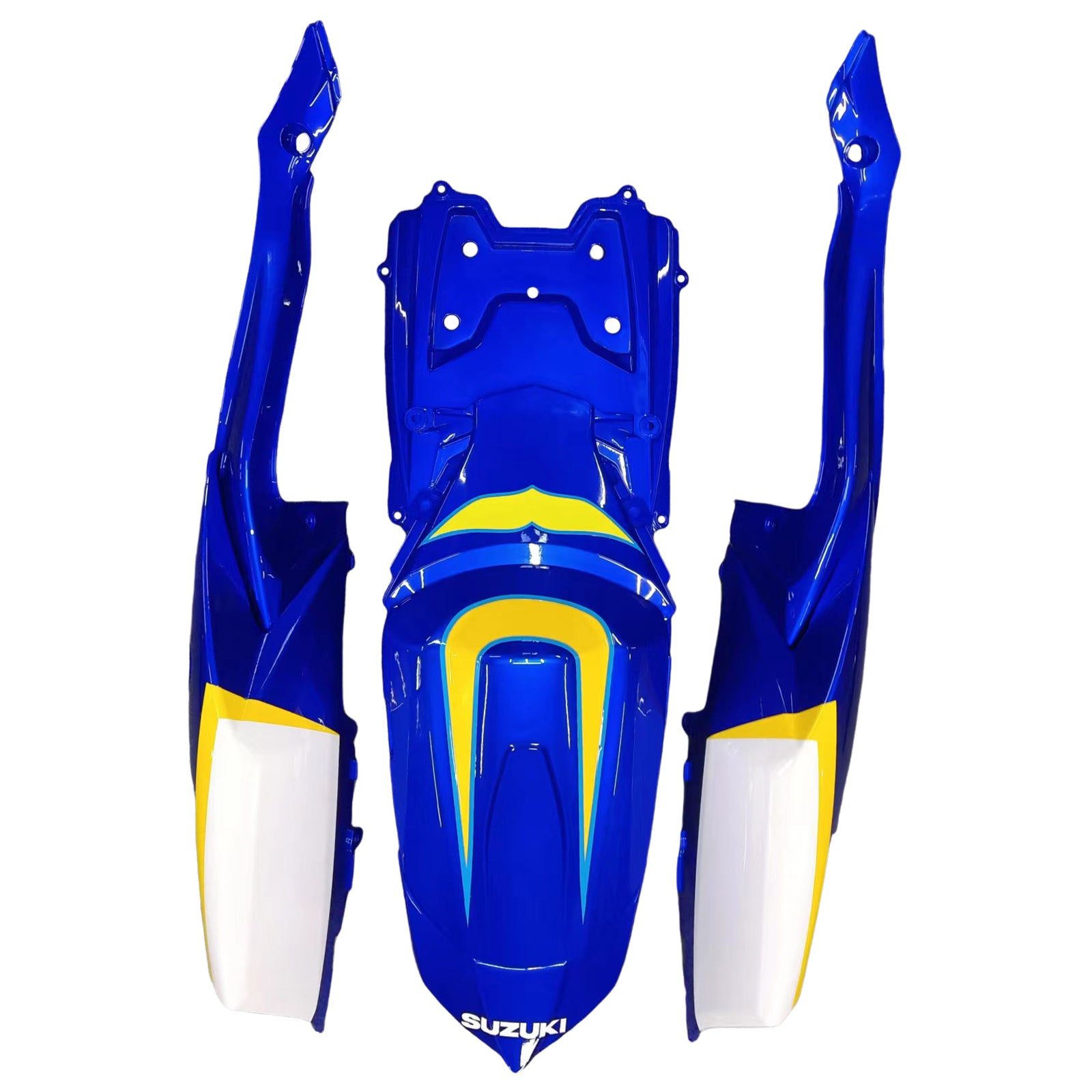 Amotopart 2008-2010 Suzuki GSXR 600/750 K8 Kit de carénage bleu et jaune