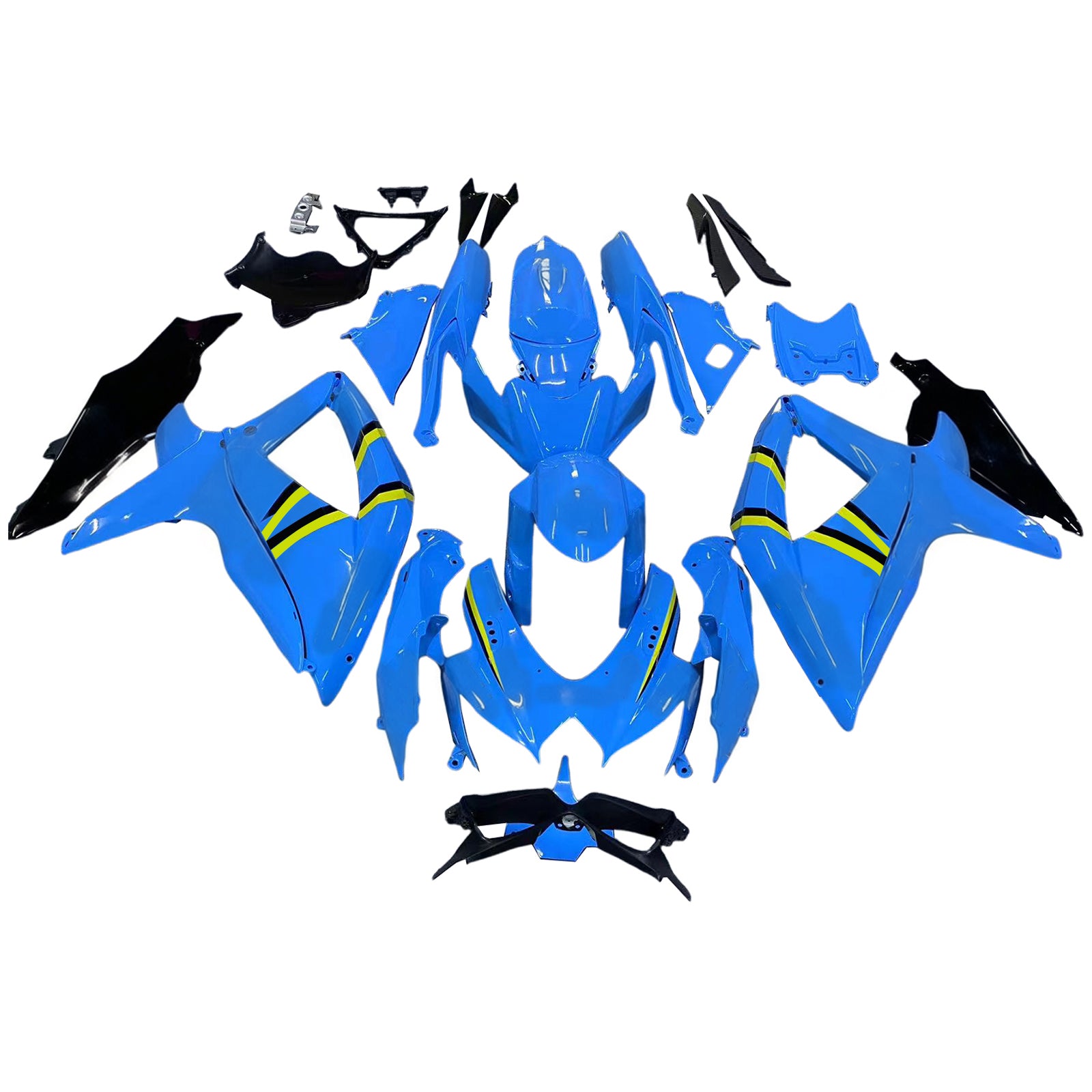 Amotopart 2008-2010 Suzuki GSXR 600/750 Blue Fairing Kit