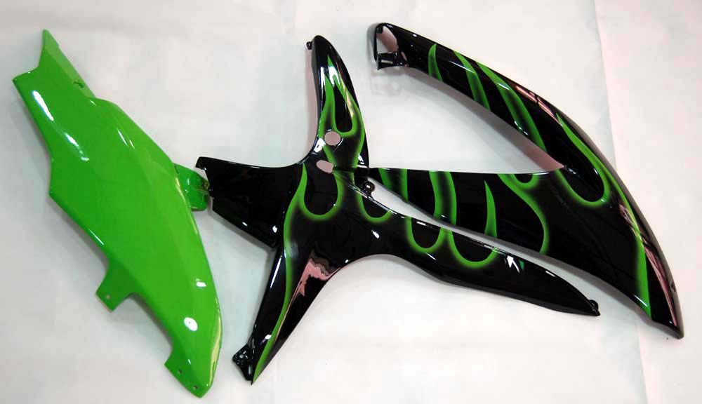 Amotopart 2008-2010 Suzuki GSXR 600/750 Black Green Fairing Kit