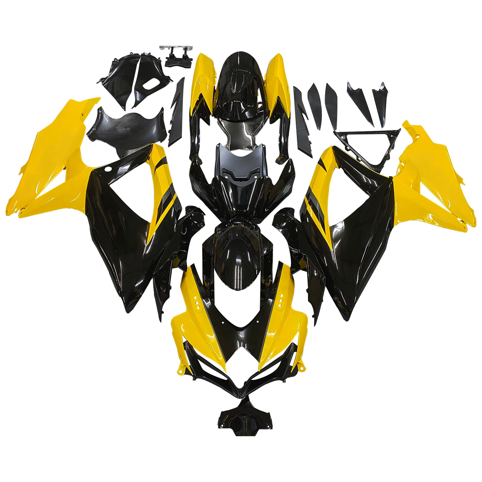 Amotopart 2008-2010 Suzuki GSXR 600/750 K8 Yellow&Black Fairing Kit