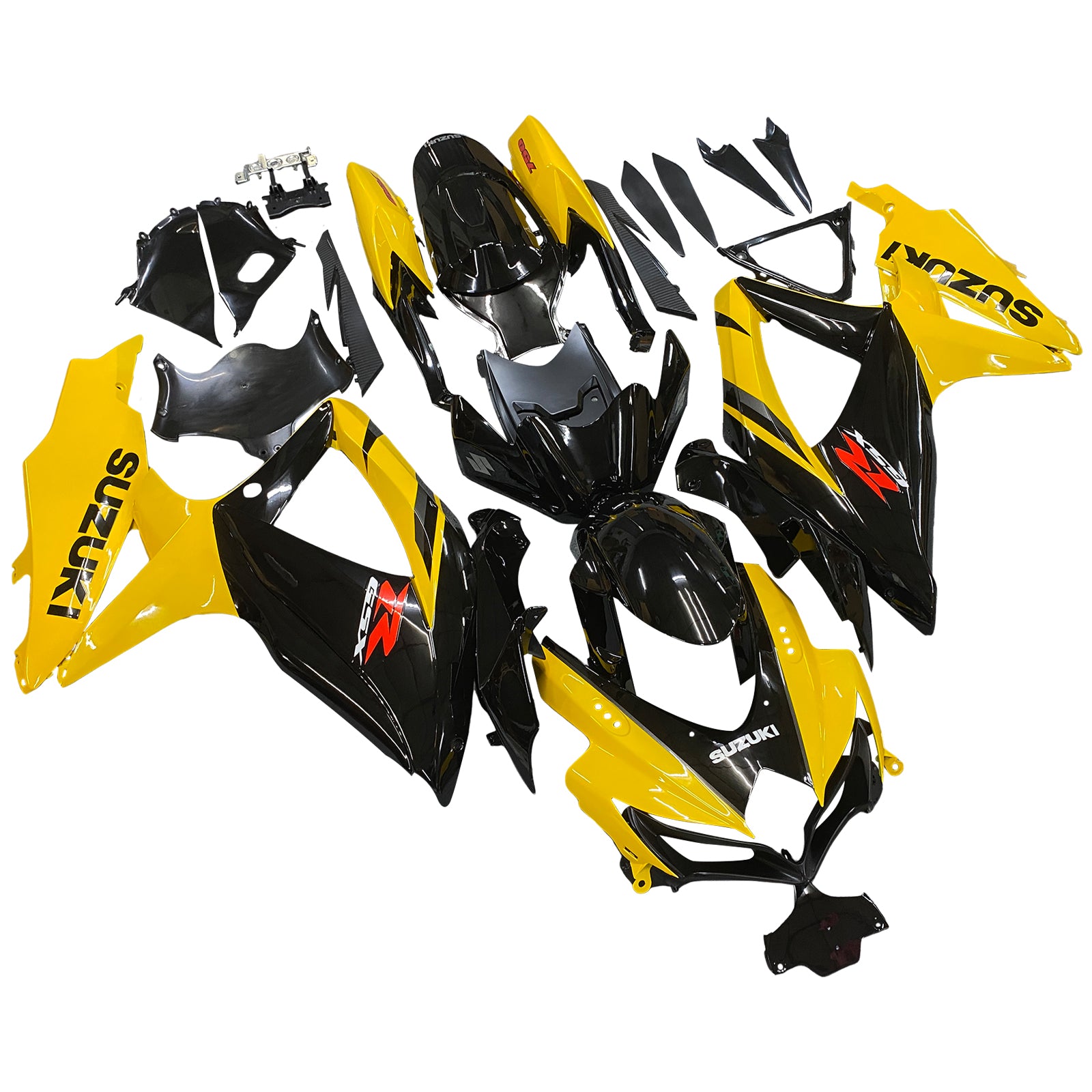 Amotopart 2008-2010 Suzuki GSXR 600/750 K8 Yellow&Black Fairing Kit