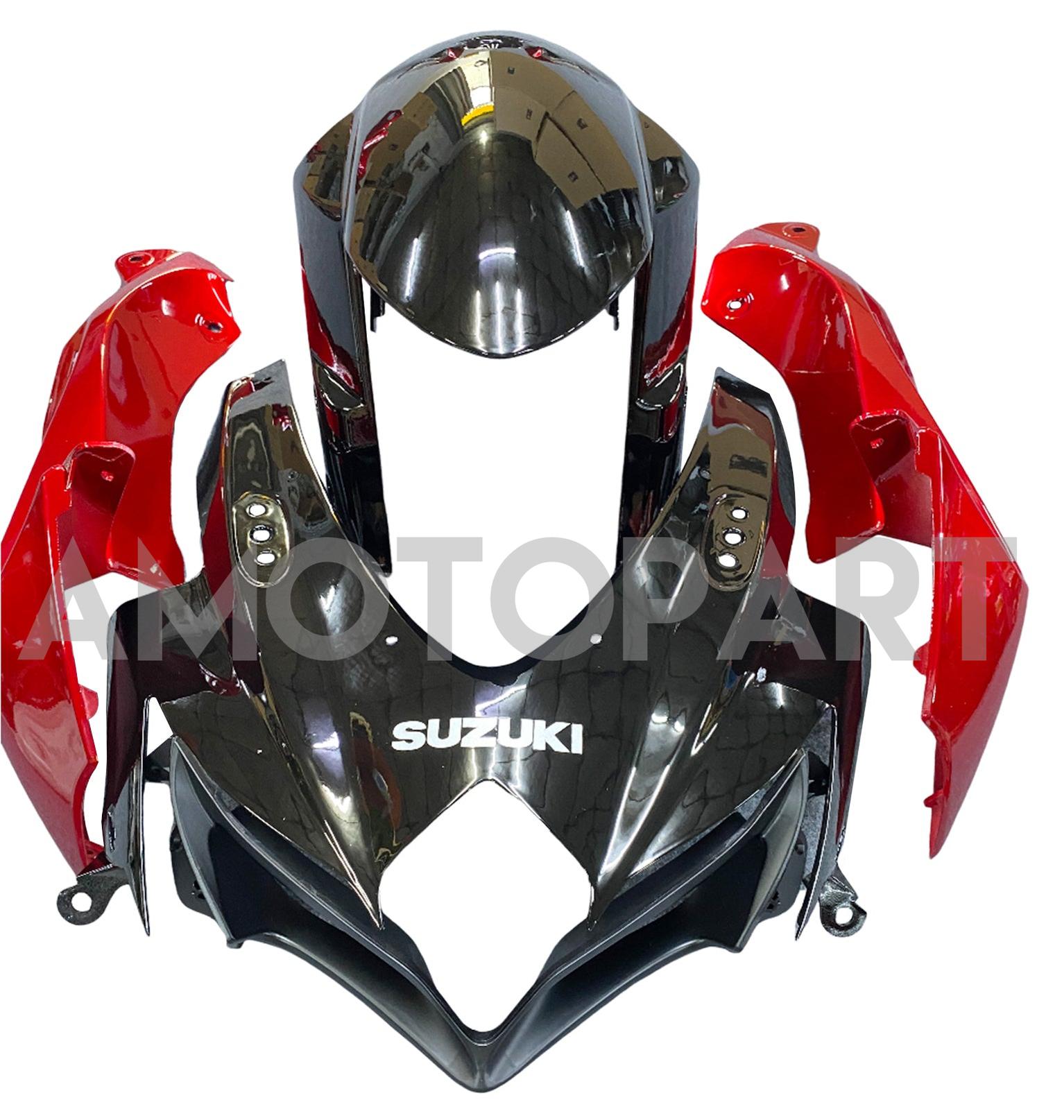 Amotopart 2008-2010 Suzuki GSXR600750 Fairing G-Sliver&Red Kit