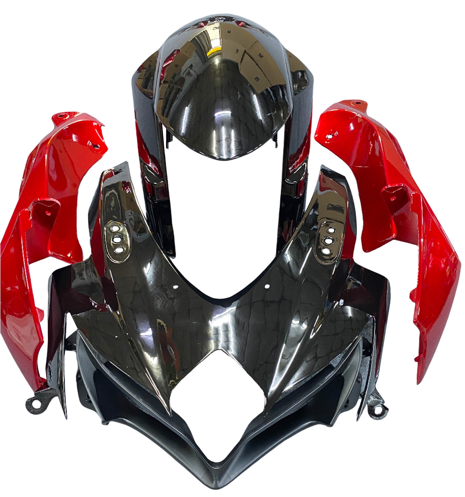 Amotopart 2008-2010 Suzuki GSXR600750 Fairing G-Sliver&Red Kit
